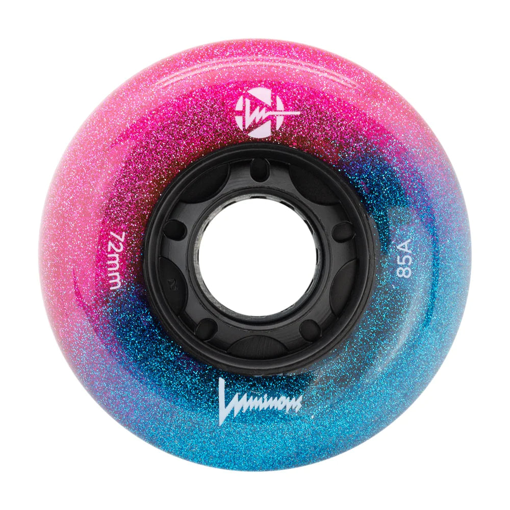 Glow Luminous 72mm LED Light Up Skateboard Wheels - Perfect for Night Skating, Longboard & Cruiser Boards - Glow in The Dark Wheels for Safety & Fun