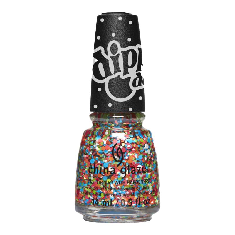 China Glaze Rainbow Ice Nail Polish 0.5 oz #85215 - Long Lasting Glitter Nail Lacquer for Manicures & Pedicures, Perfect for Parties, Weddings & Special Occasions