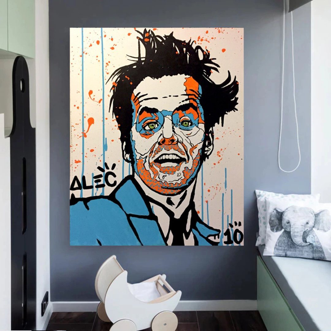 Jack Nicholson Joker Canvas Wall Art - The Dark Knight Movie Poster - High Quality Home Decor for Living Room, Bedroom & Office