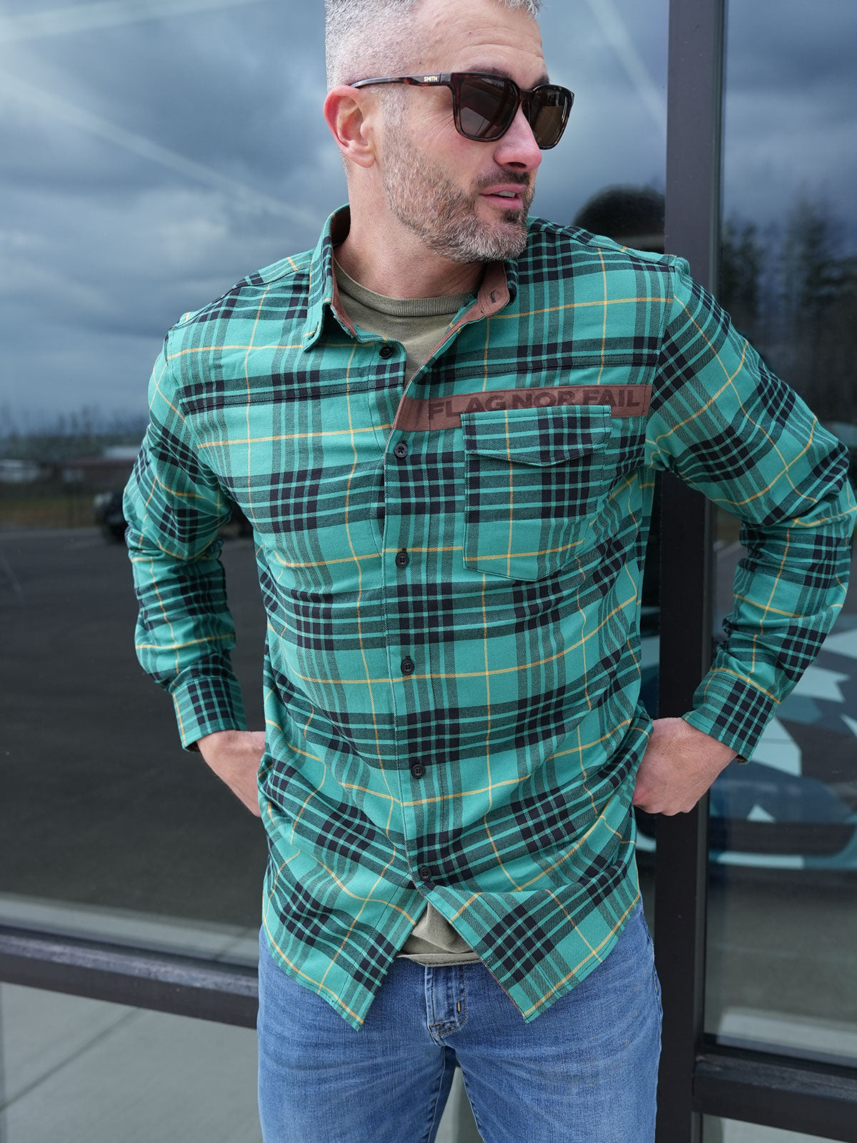 Midweight Forever Flannel Shirt in Green - Soft & Durable for Outdoor Adventures & Casual Wear