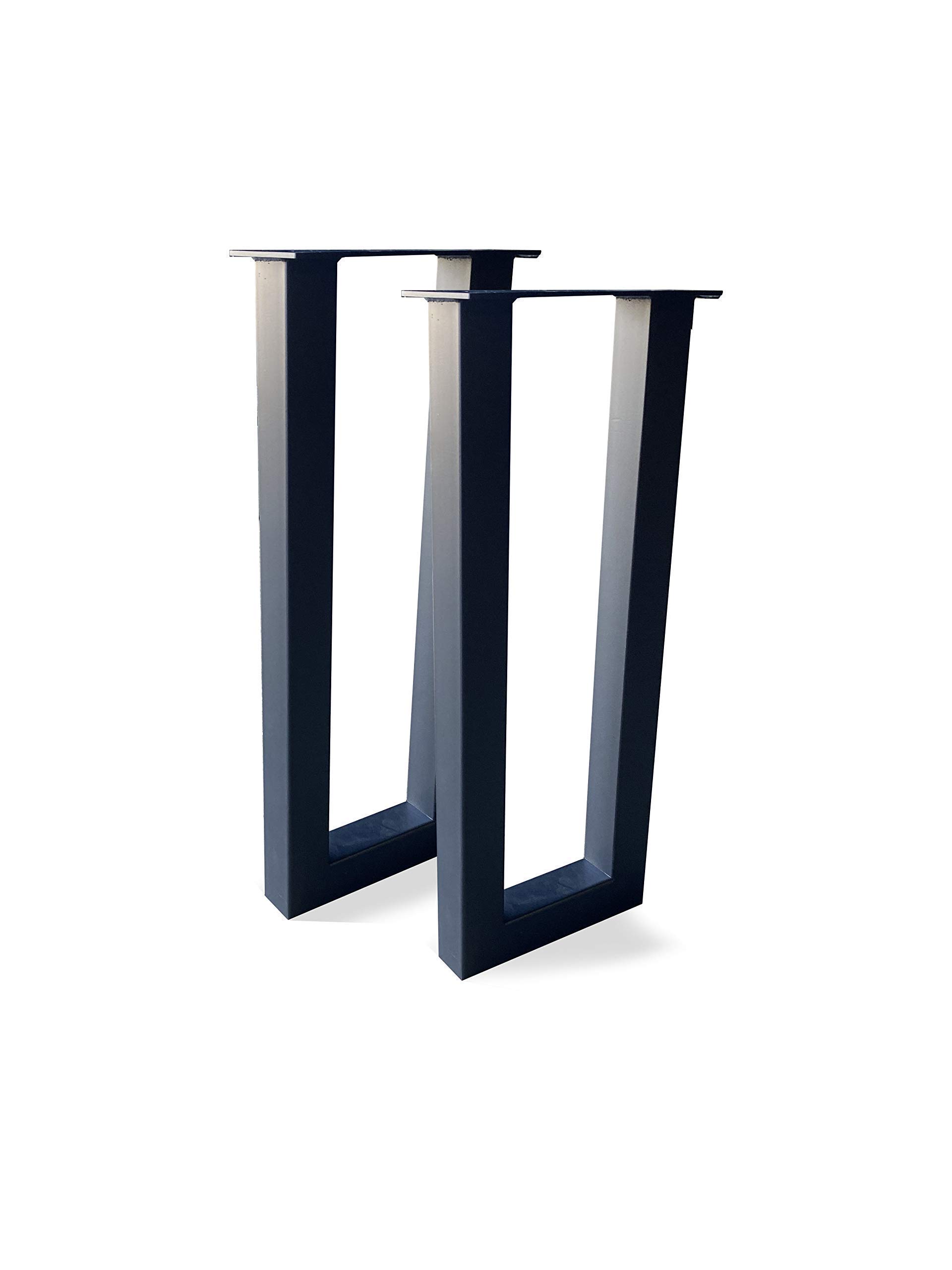 Heavy Duty Steel Forged DIY Metal Console Legs - Industrial Style Furniture Legs for Coffee Tables, Desks & TV Stands - Perfect for Home Office & Living Room Decor