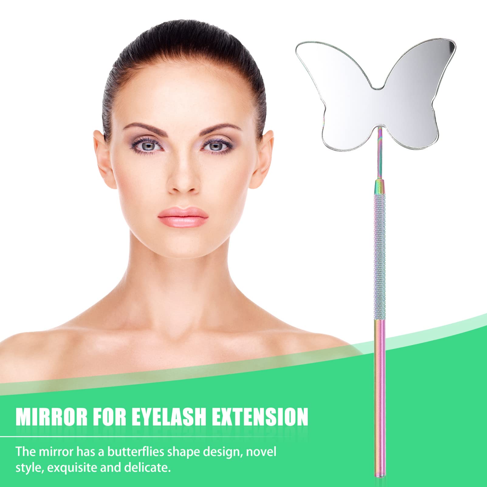 Portable Makeup Mirror with Magnifier - 360° Adjustable Inspection Mirror for Eyelash Extensions, Salon & Home Use | Professional Cosmetic Tool with LED Light for Perfect Makeup Application