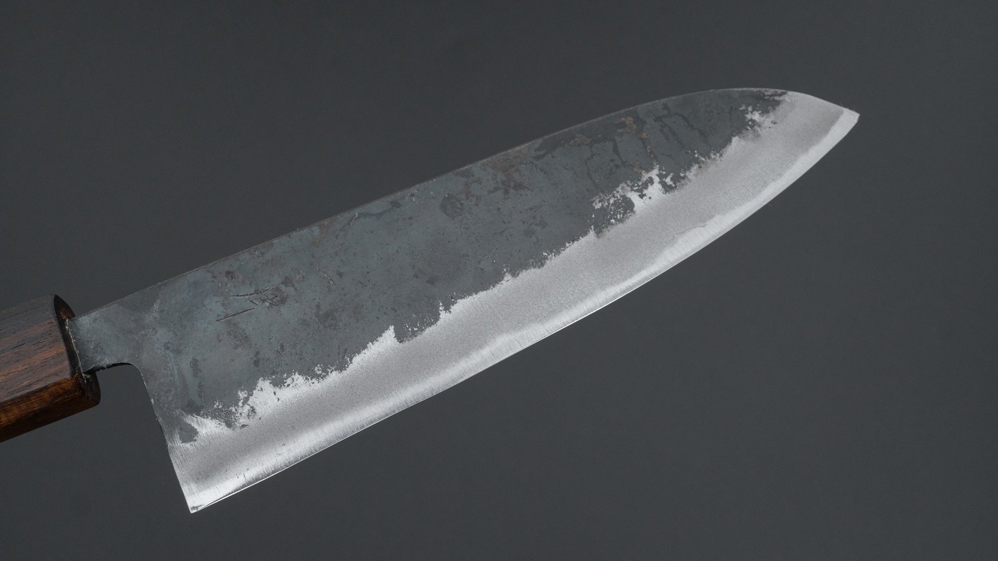 Hitohira Tosa Kurouchi White #2 Santoku Knife 165mm - Japanese Chef Knife with Walnut Handle & Ziricote Ferrule - Perfect for Slicing, Dicing, and Chopping Vegetables, Meat, and Fish