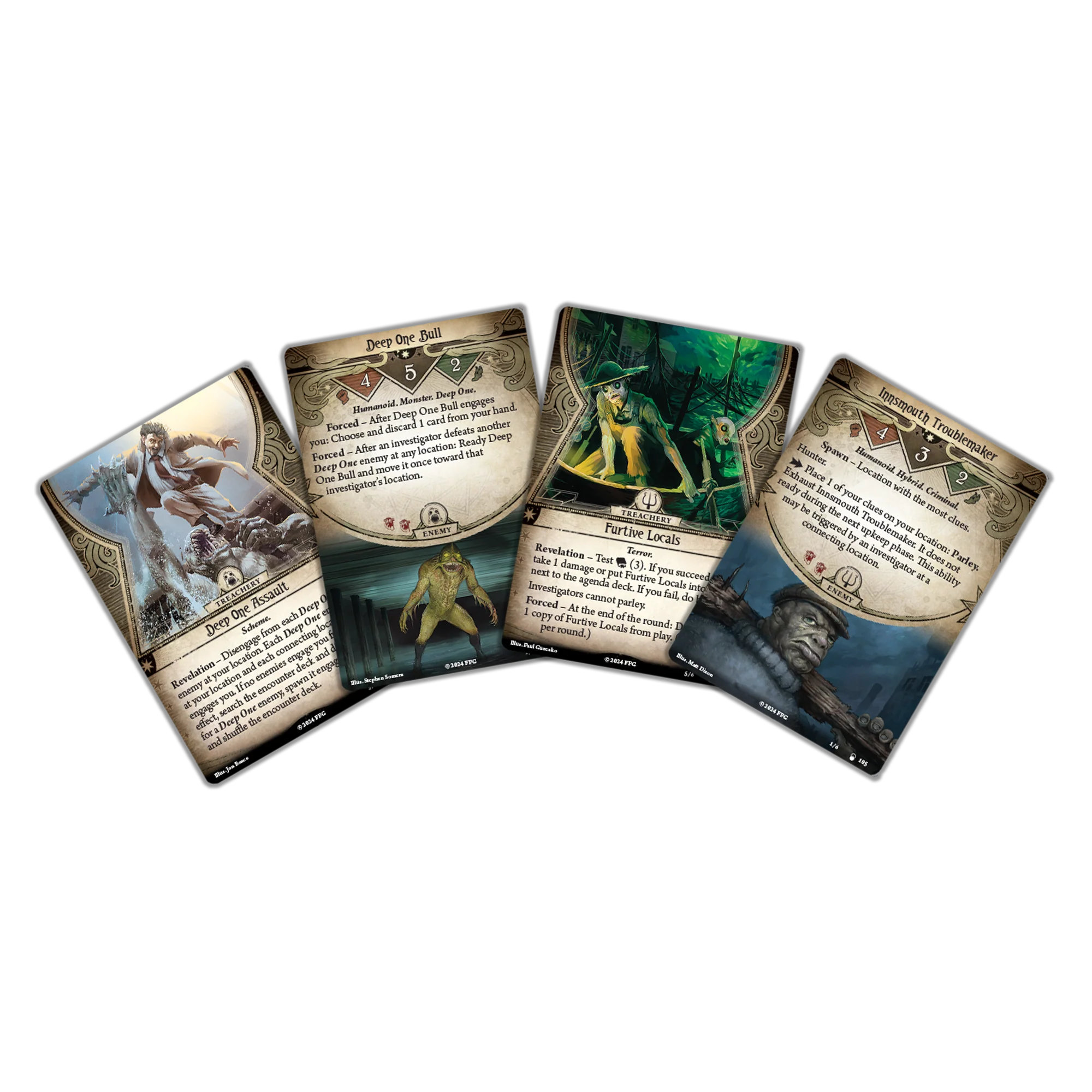 Arkham Horror: The Card Game - The Innsmouth Conspiracy Campaign Expansion | Horror Themed Cooperative Card Game | Perfect for Game Nights & Horror Fans
