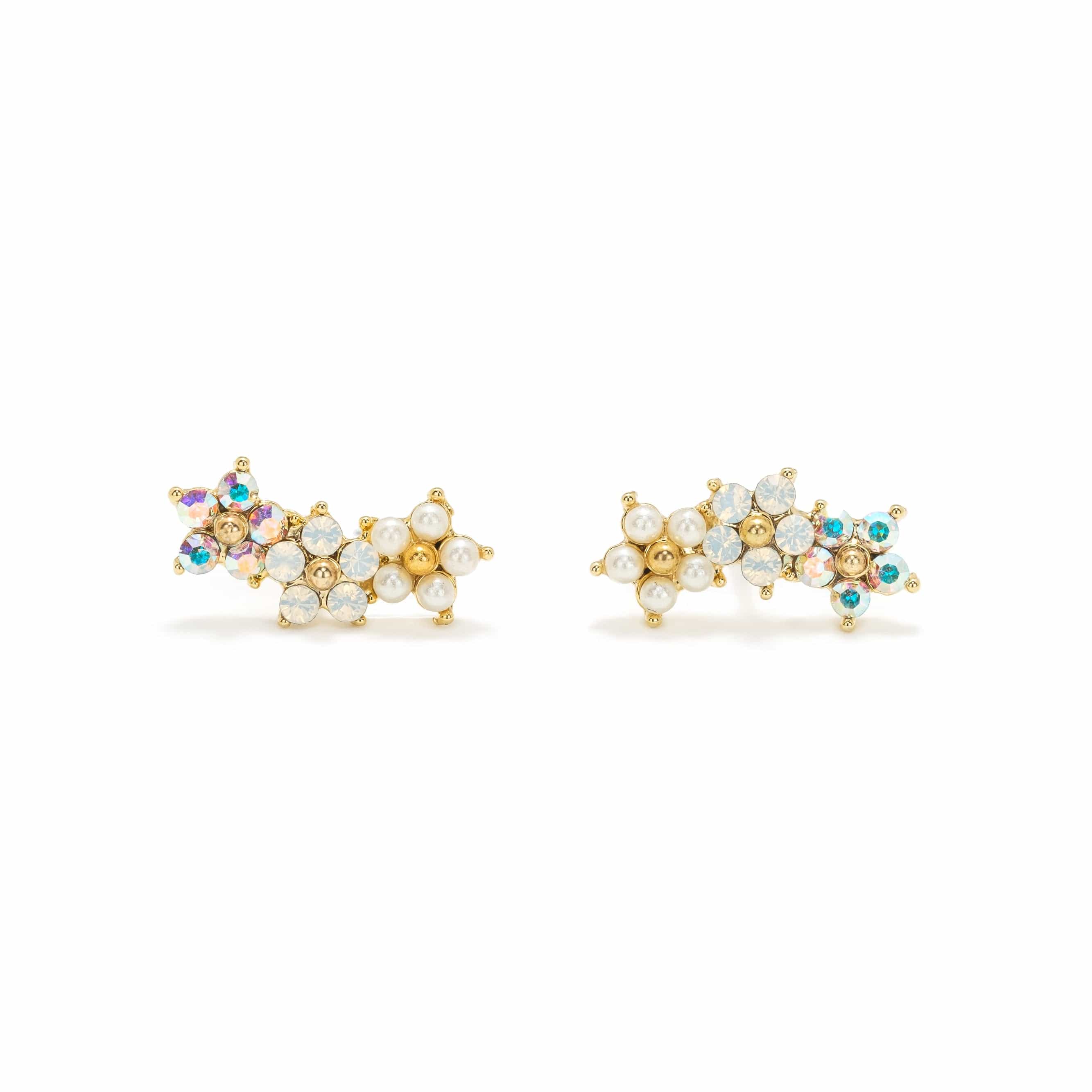 Floral Climber Earrings for Women - Elegant Gold Leaf Vine Dangle Earrings for Party, Wedding & Everyday Wear
