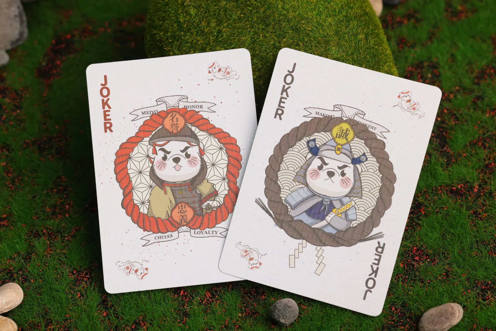 Premium Samurai Otter Themed Playing Cards - 52 Deck with Unique Japanese Art Design - Perfect for Poker, Magic Tricks & Game Nights