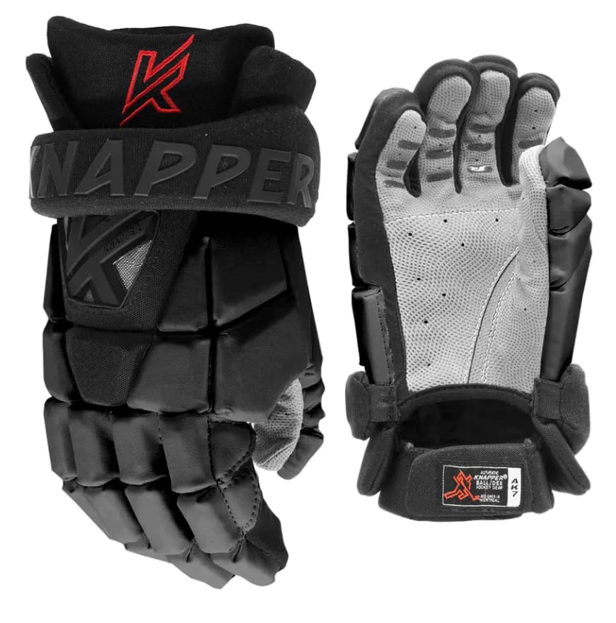 Best Ball Hockey Gloves - AK7 Pro Protective Gloves for Street & Ice Hockey | Durable, Lightweight & Comfortable for Training & Games