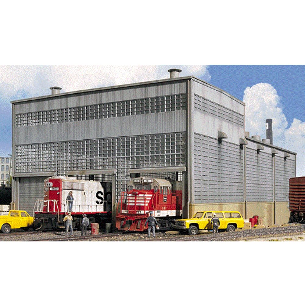 Walthers Cornerstone HO Scale Diesel House Kit - Realistic Model Train Building for Scenery & Layouts - Perfect for Railroad Enthusiasts & Collectors