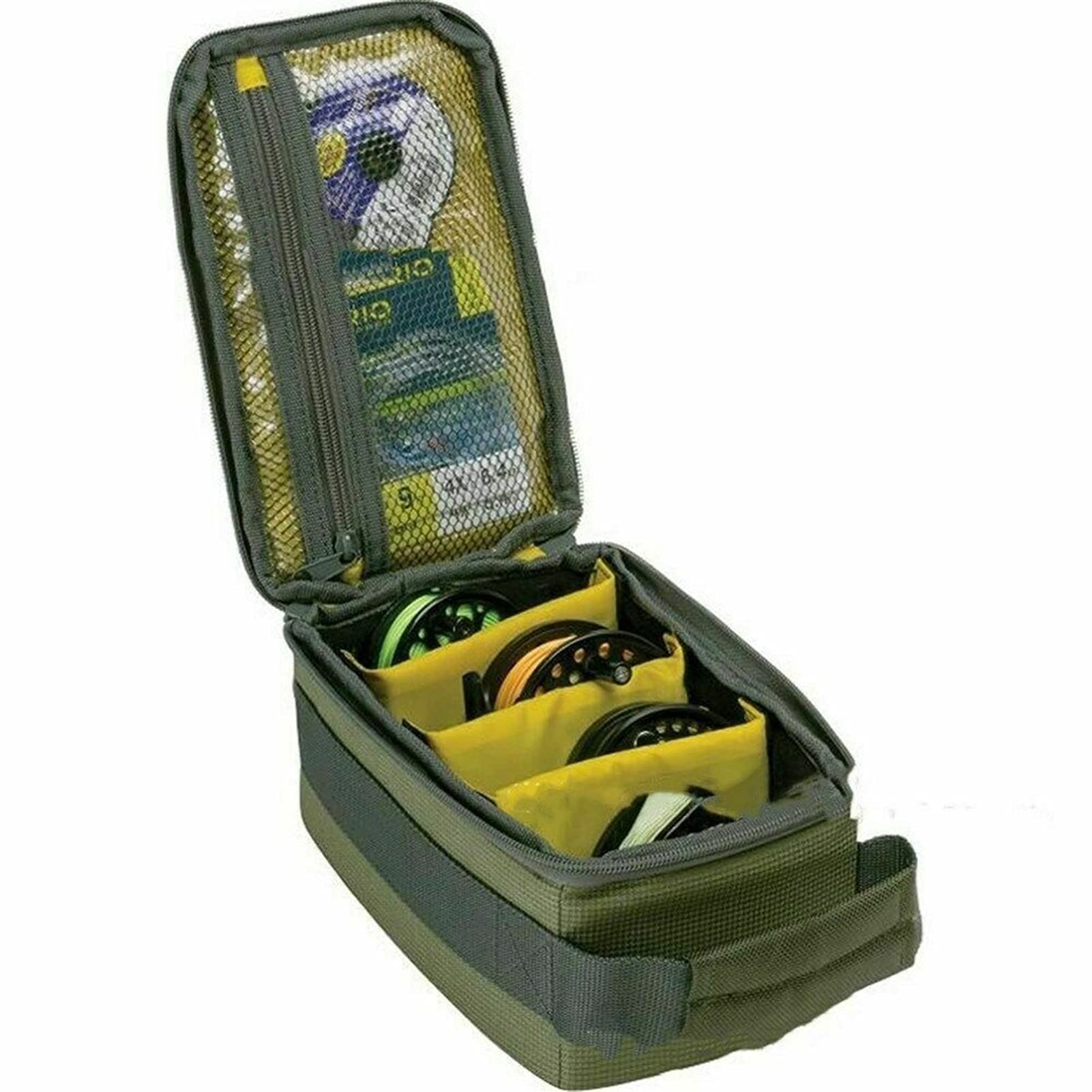 Portable Fishing Reel Storage Bag - Waterproof Fly Lure Line Tackle Organizer with Zipper for Freshwater & Saltwater Fishing Trips