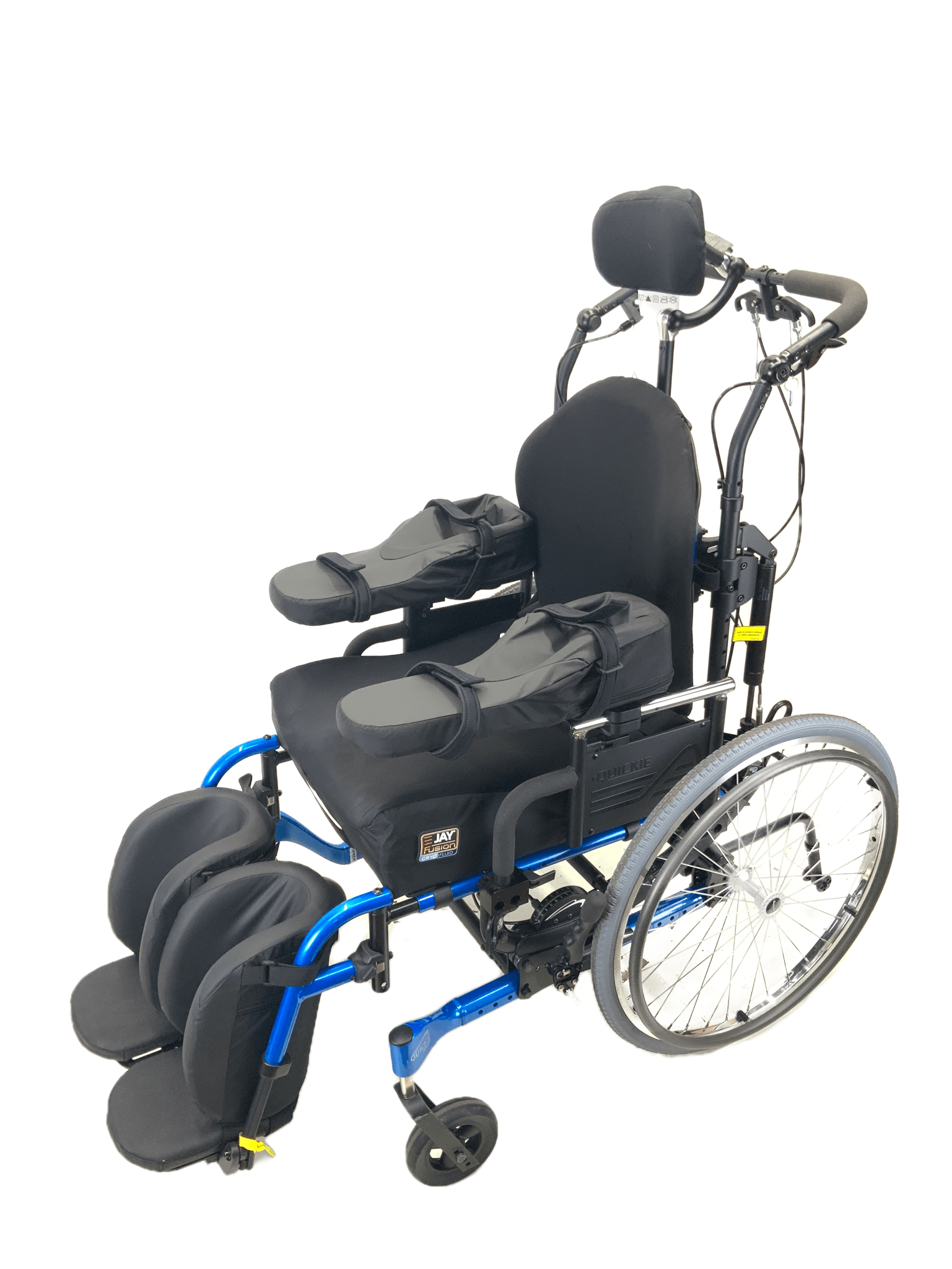 New Quickie Iris Tilt In Space Manual Wheelchair - 17x21 Inch Seat, Reclining Backrest with Arm Troughs & Foot Box - Lightweight Mobility Aid for Home, Travel & Daily Use