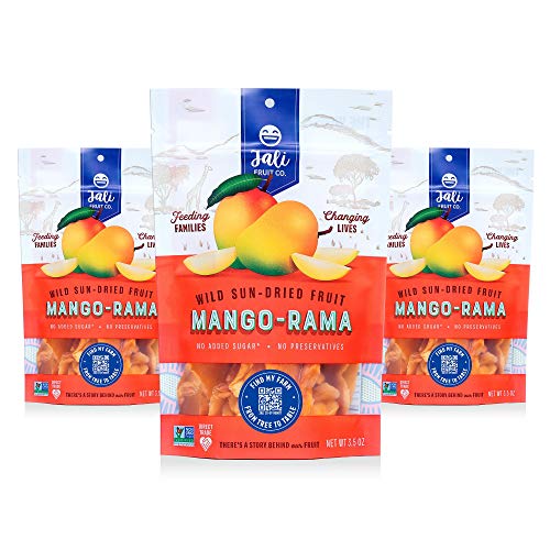 JALI FRUIT CO. - Dried Mango Slices No Sugar Added | Vegan, Gluten Free Healthy Snacks | 3 Pack (3.5oz Each) | Perfect for Travel, Office & On-the-Go Snacking