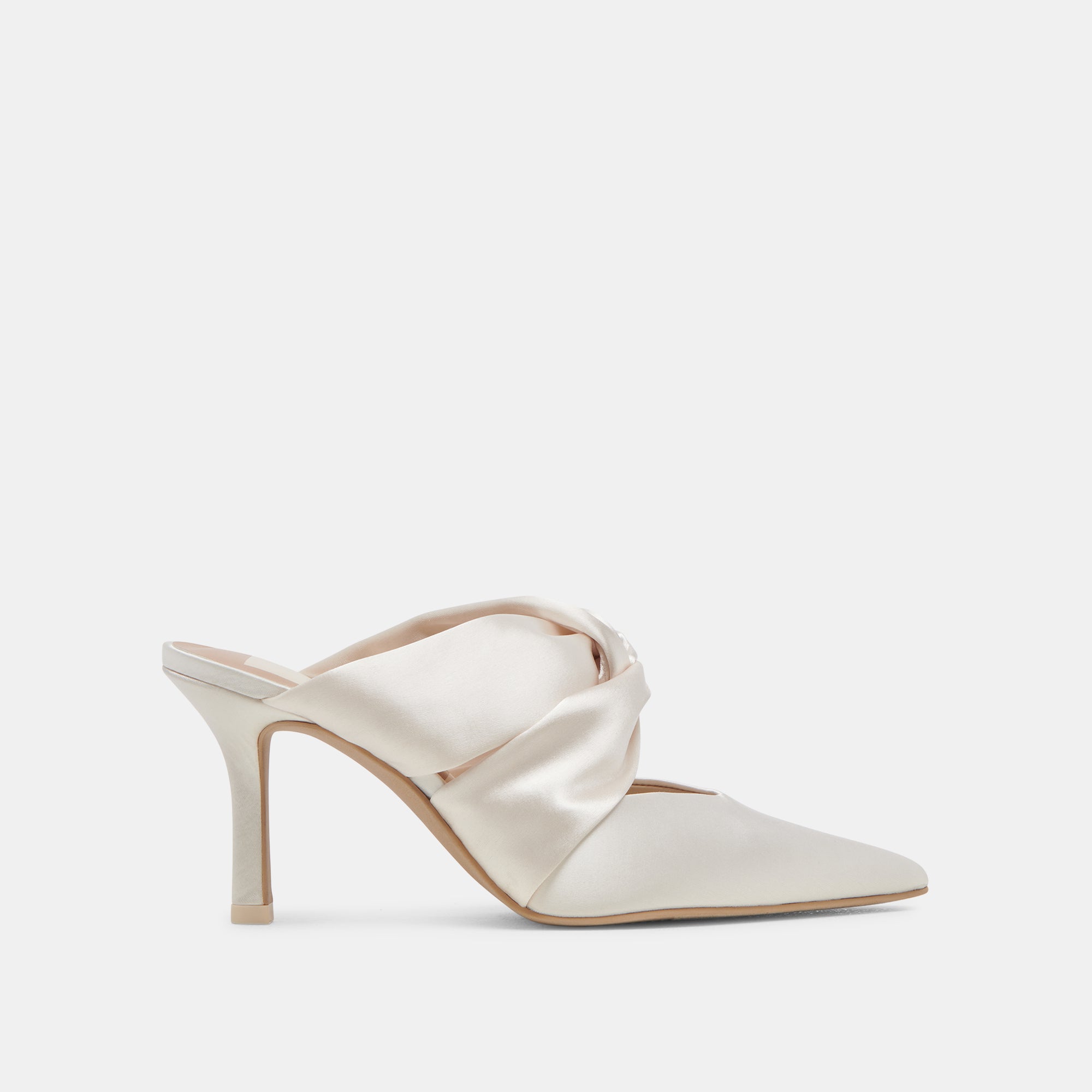 KELSY Women's High Heels - Cream Satin Pointed Toe Pumps for Women - Perfect for Weddings, Parties & Office Wear