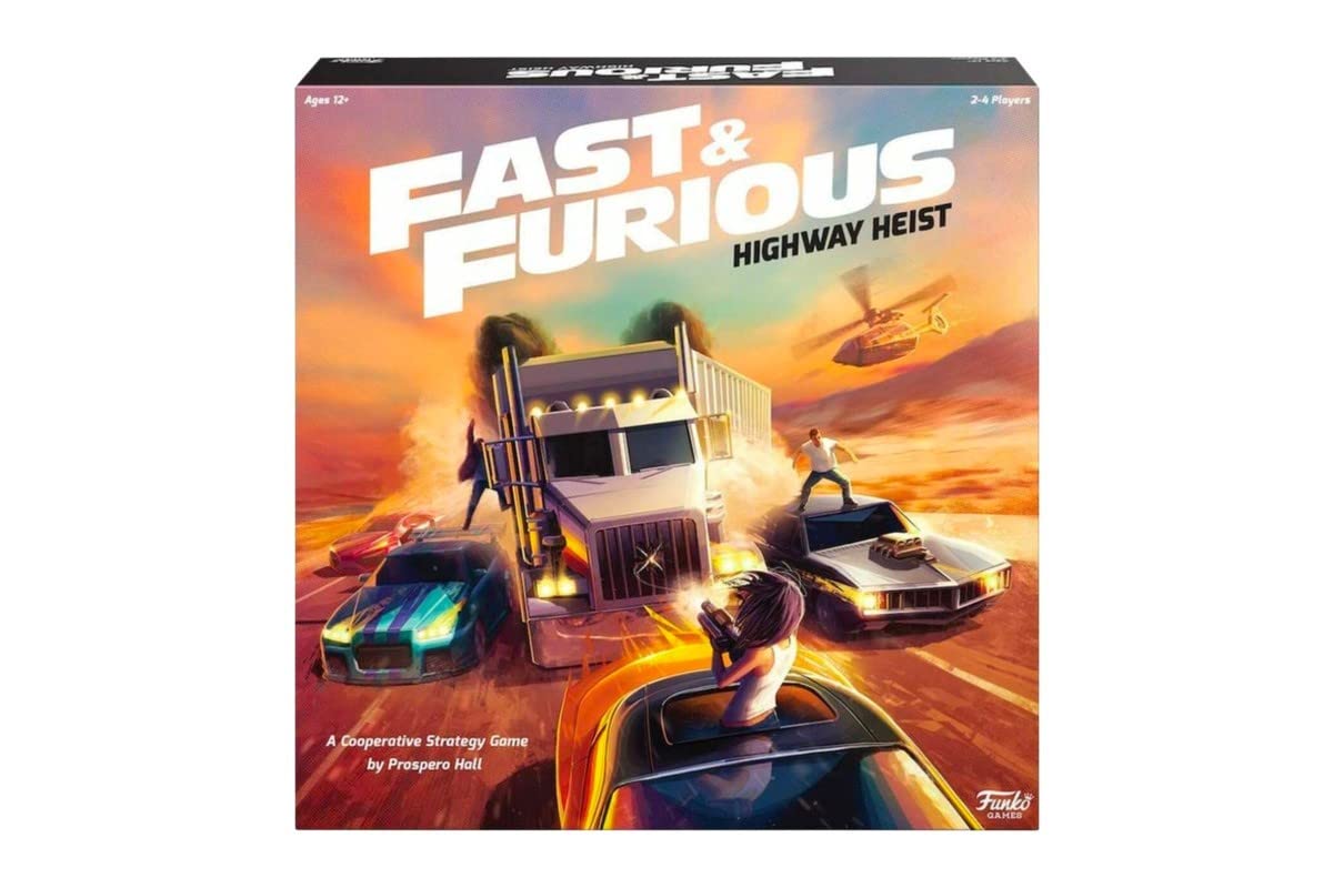 Funko 54802 Signature Games: Fast and Furious Highway Heist Board Game - Family Game Night & Movie-Themed Party Entertainment