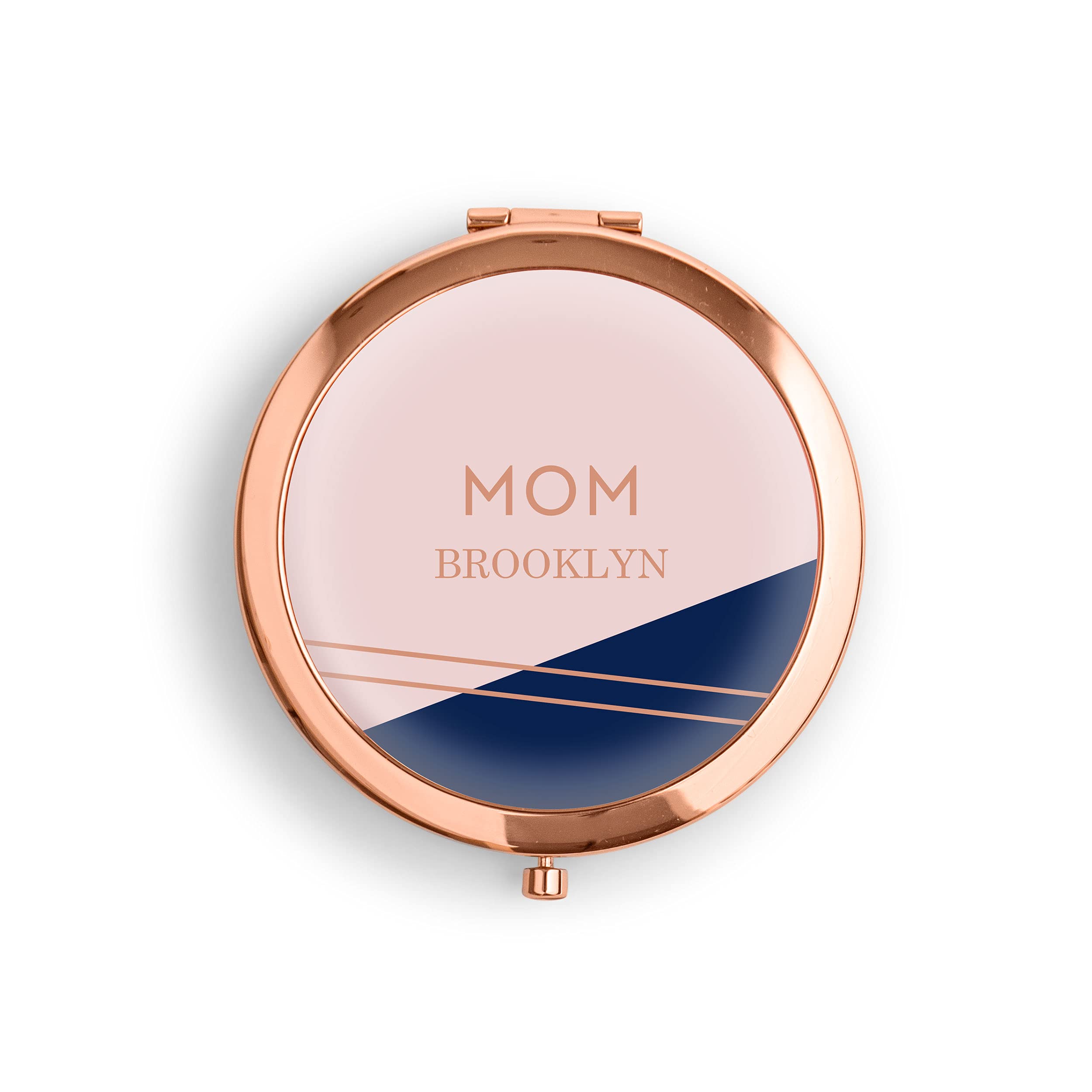 WEDDINGSTAR Personalized Engraved Compact Mirror - Rose Gold Vintage Luxury Wedding Gift for Bridesmaids, Bridal Shower, Anniversary & Special Occasions