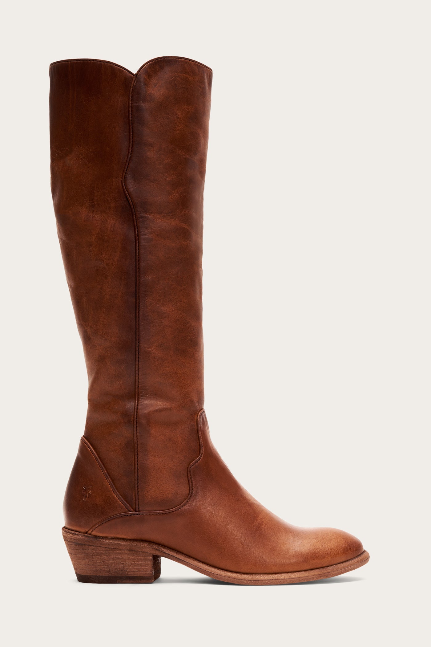 Vintage Carson Piping Tall Boots - Premium Pre-Owned Leather Ankle Boots for Women | Perfect for Fall Fashion, Casual Outfits & Outdoor Adventures