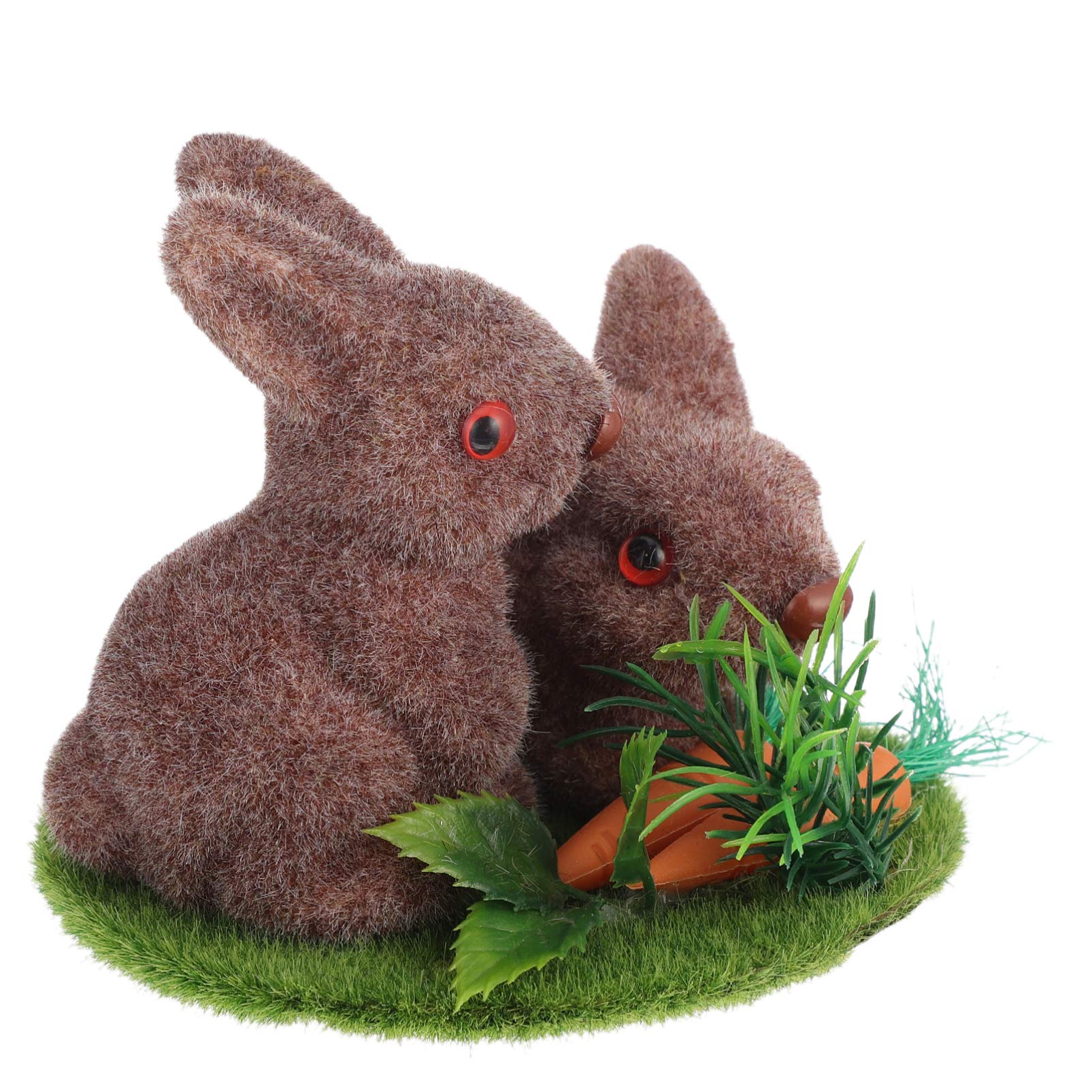 Easter Bunny Figurine - Flocked Bunny Rabbit Statue for Easter Decorations | Home, Garden & Yard Decor | Perfect for Easter Party Favors, Spring Centerpieces & Holiday Gift Ideas