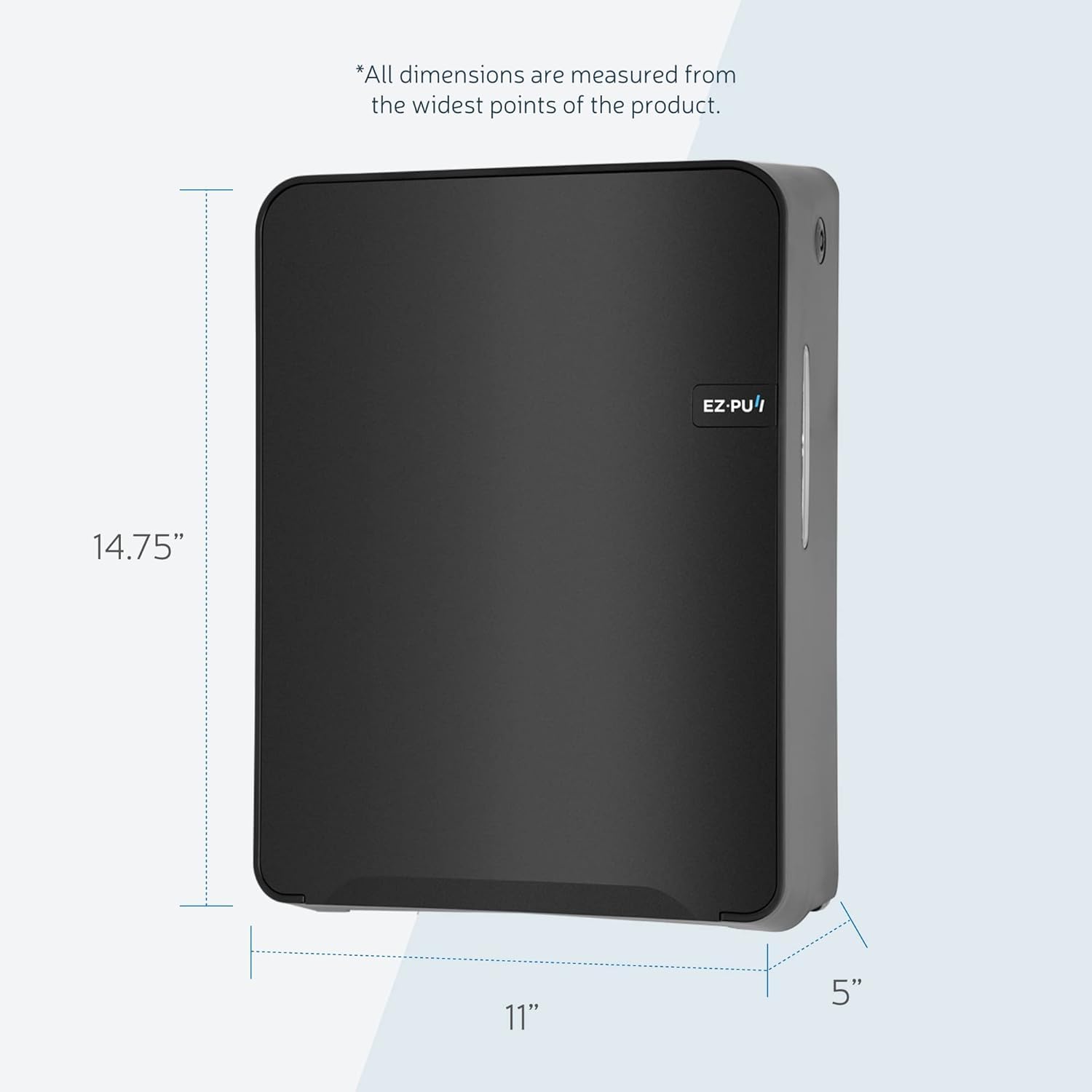 EZbrnd Wall Mount Multifold Paper Towel Dispenser - Black (3300B-EZ) for Kitchen, Bathroom, Office, RV & Airbnb | Space-Saving & Hygienic Solution for Homes & Commercial Spaces