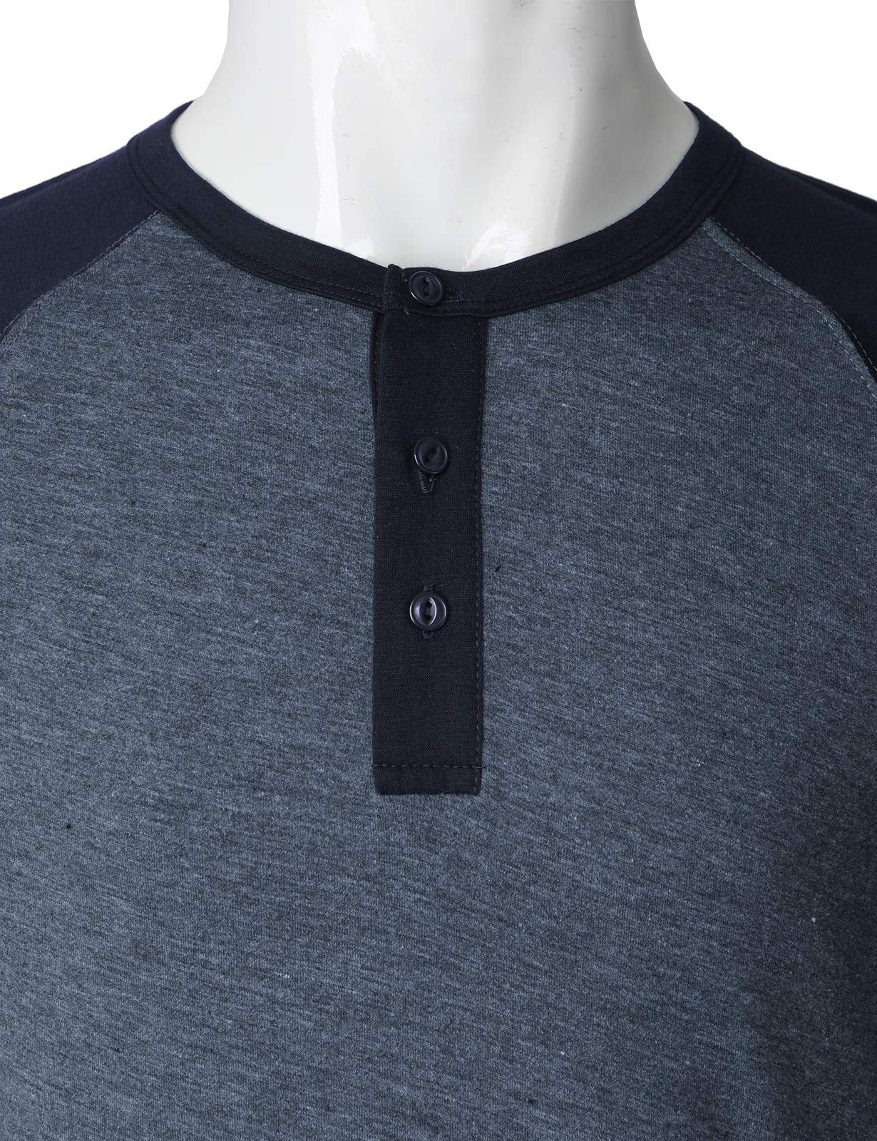Men's Slim Fit Henley T-Shirt - Short Sleeve Raglan Casual Shirt for Everyday Wear | Perfect for Work, Weekend & Outdoor Activities