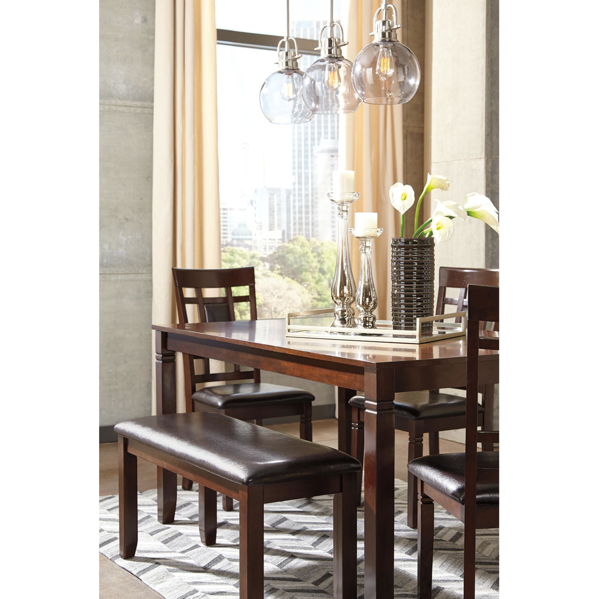 Premium Bennox 5-Piece Dining Set - Modern Wooden Table & 4 Chairs for Kitchen, Dining Room, Breakfast Nook | Perfect for Family Meals & Entertaining Guests