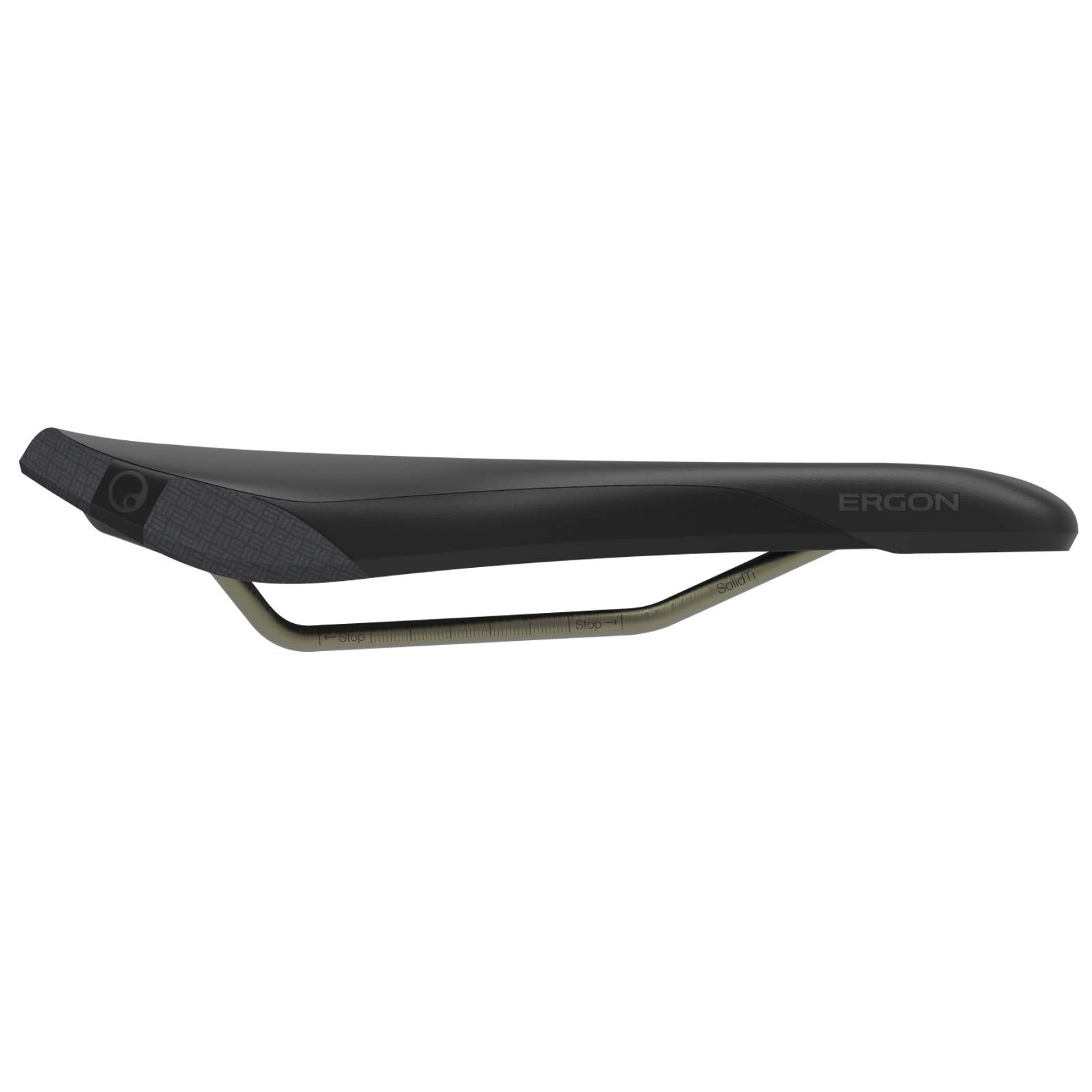 Ergon SM Enduro Pro Bike Saddle - Men's Mountain Biking Comfort Seat, Small/Medium Size, Stealth Black - Perfect for Trail Riding & Enduro Cycling