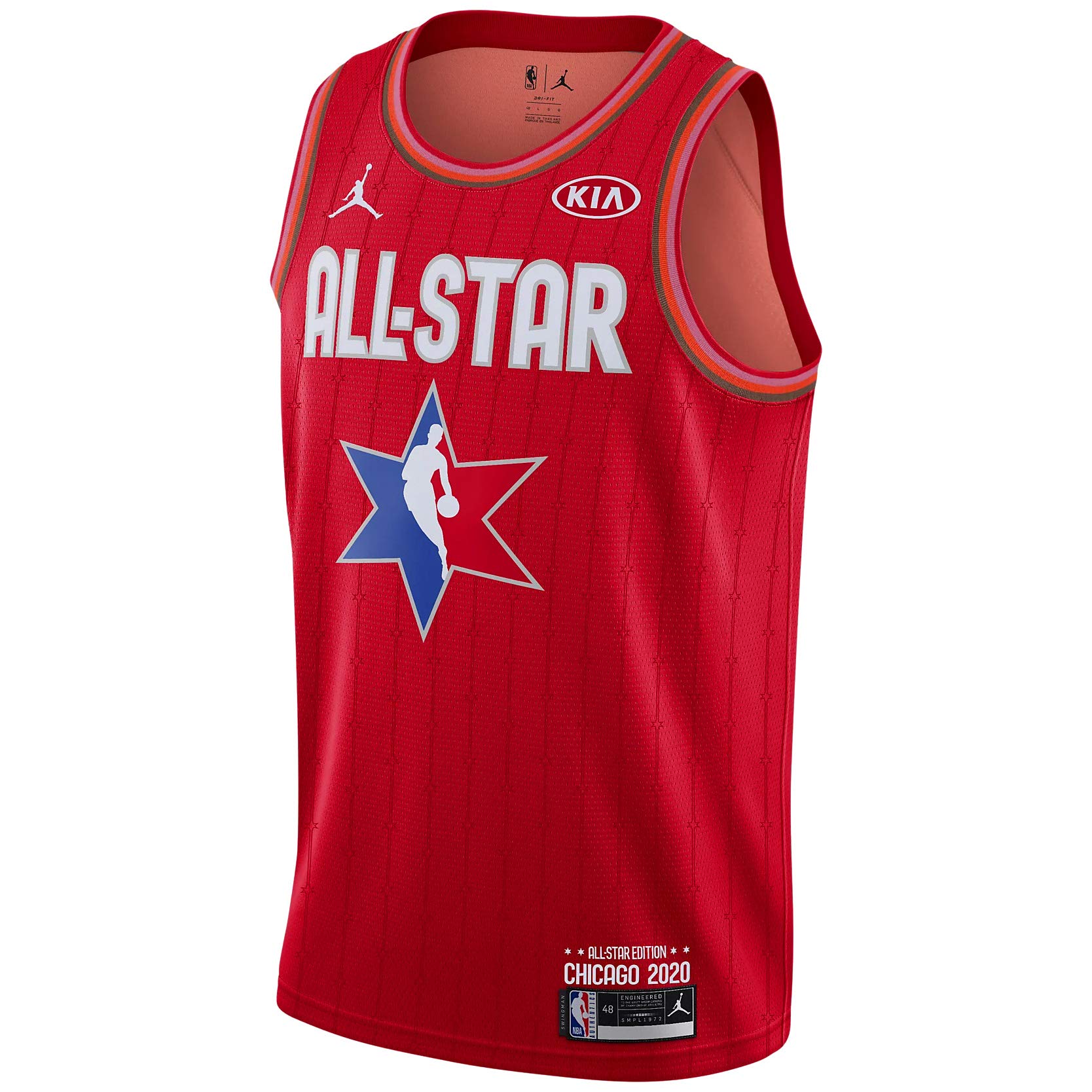 Jordan NBA Swingman All Star Red Jersey 2020 - Authentic Basketball Jersey for Men, Women & Kids - Perfect for Games, Fan Events & Collectibles