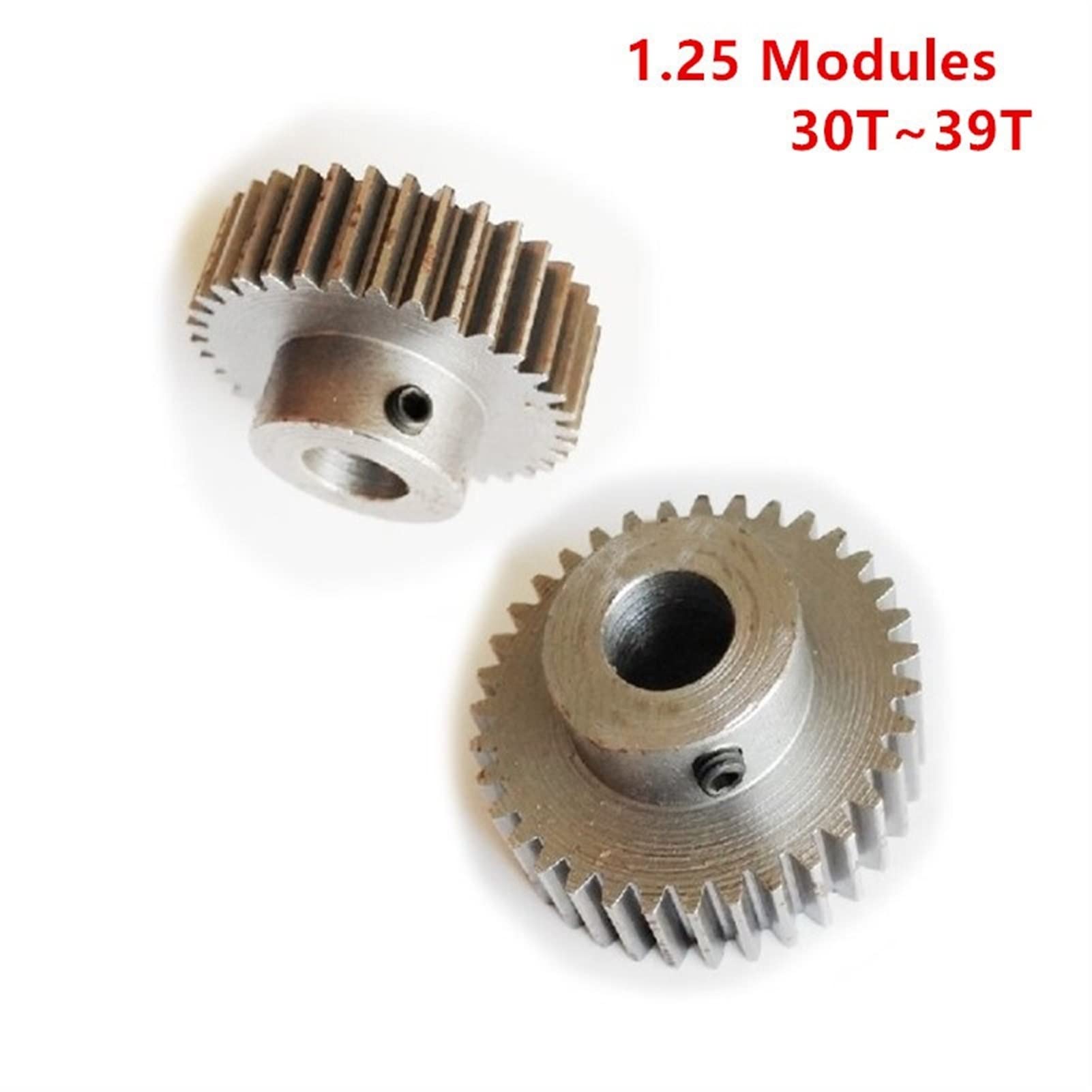 1.25 Module 30T-39T Carbon Steel Spur Gear & Pinion Set - 4mm to 8mm Bore - for RC Cars, Robotics, and DIY Machinery Projects (32 Teeth, 8mm Bore)