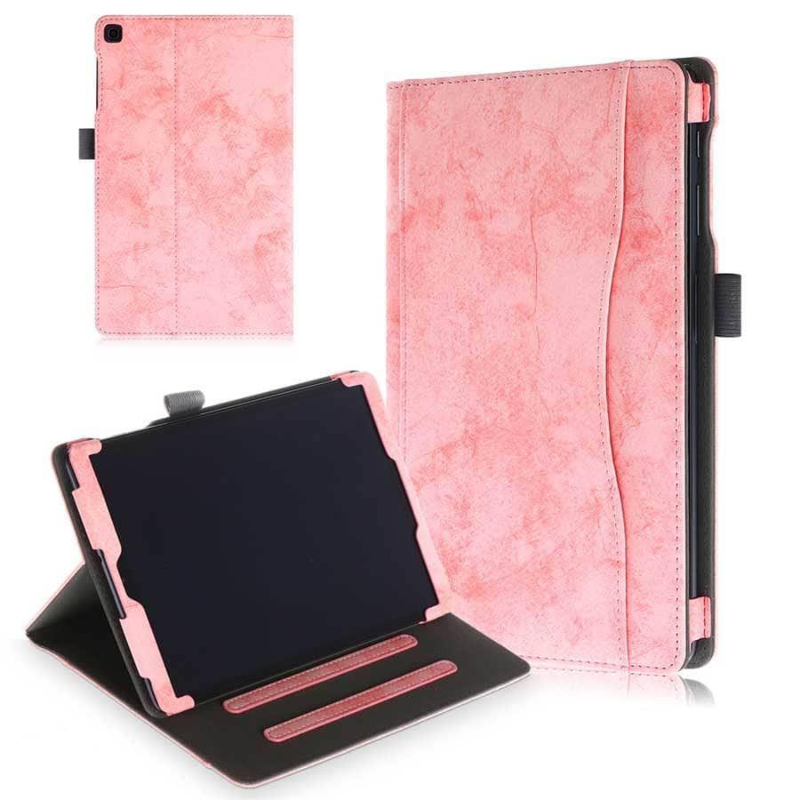 Samsung Galaxy Tab A 10.1 2019 T510 T515 Tablet Case with Stand & Hand Strap - Protective Cover for Work, Travel & Home Use