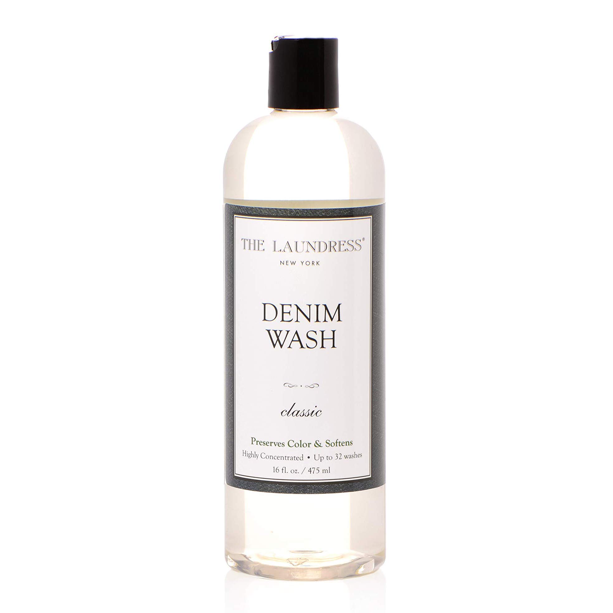 The Laundress Denim Wash - Classic Jeans Detergent, Preserves Color & Softens Fabric, Allergen-Free Laundry Soap for Denim, 16 fl oz (32 Washes) - Perfect for Washing Jeans, Jackets & Denim Accessories