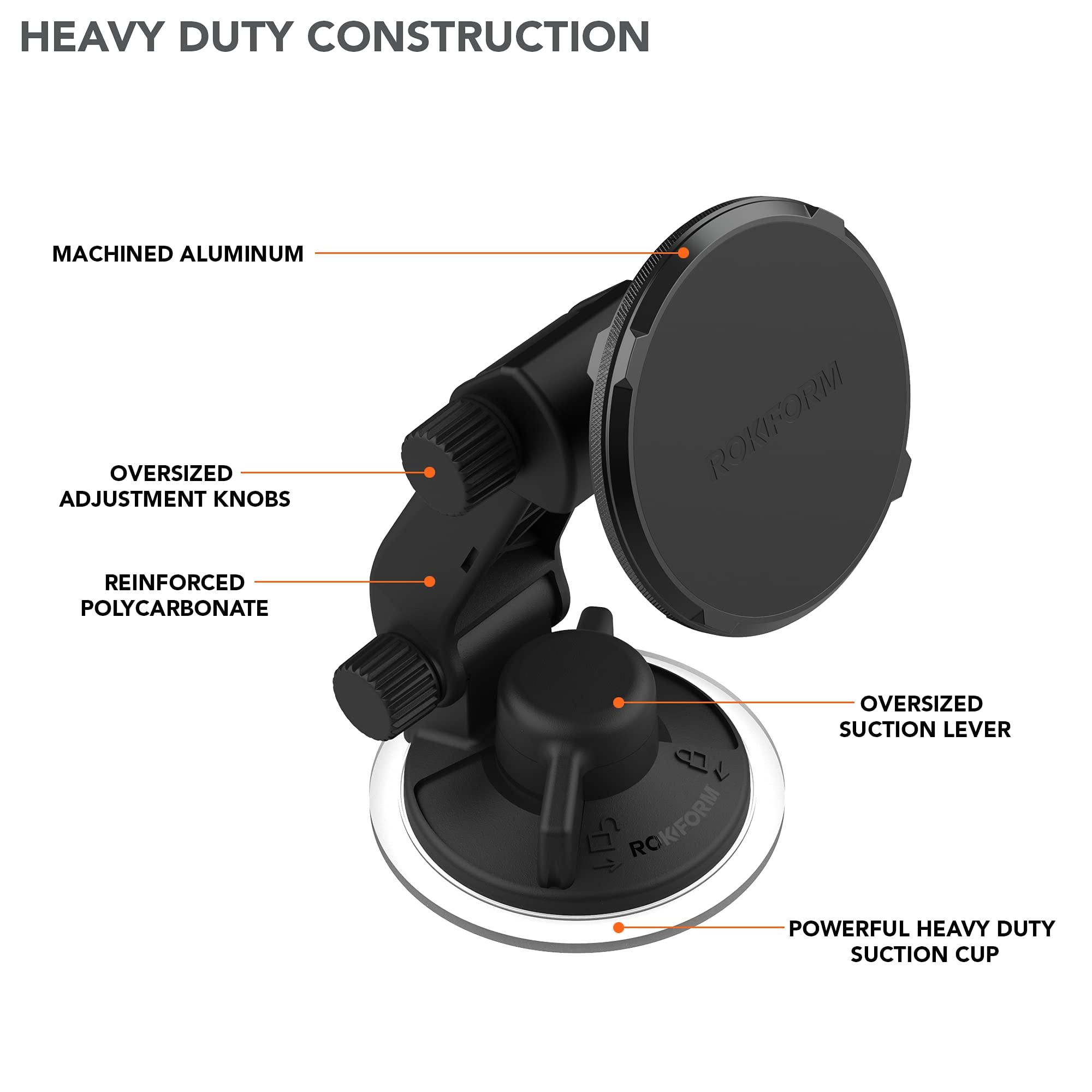 Rokform Crystal Clear Magnetic Case for iPhone 13 Pro Max with Car Windshield Mount - Secure Phone Holder for Driving, Commuting & Hands-Free Navigation