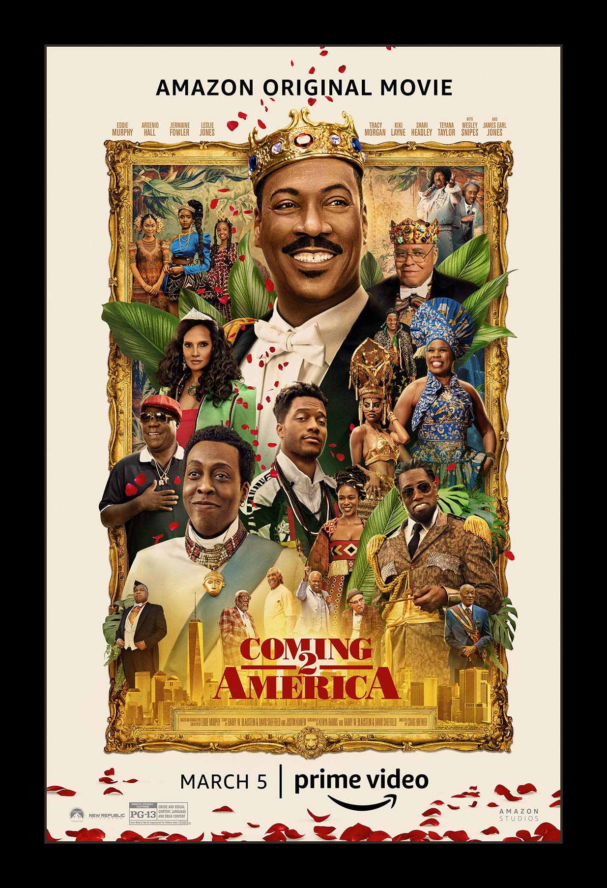 11x17 Framed Movie Poster - Coming 2 America Wall Art - Perfect for Home Theater, Man Cave, or Movie Lover's Gift