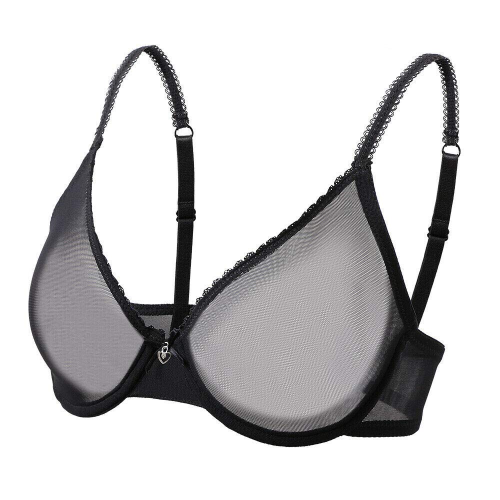Sheer See Through Bras and Panties Set - Unlined Mesh Lingerie for Women Plus Size | Comfortable Sexy Underwear for Date Night & Boudoir Photography