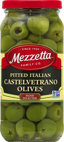 Mezzetta Pitted Castelvetrano Italian Green Olives, 8 oz Jar | Premium Imported Olives for Charcuterie Boards, Salads & Mediterranean Recipes