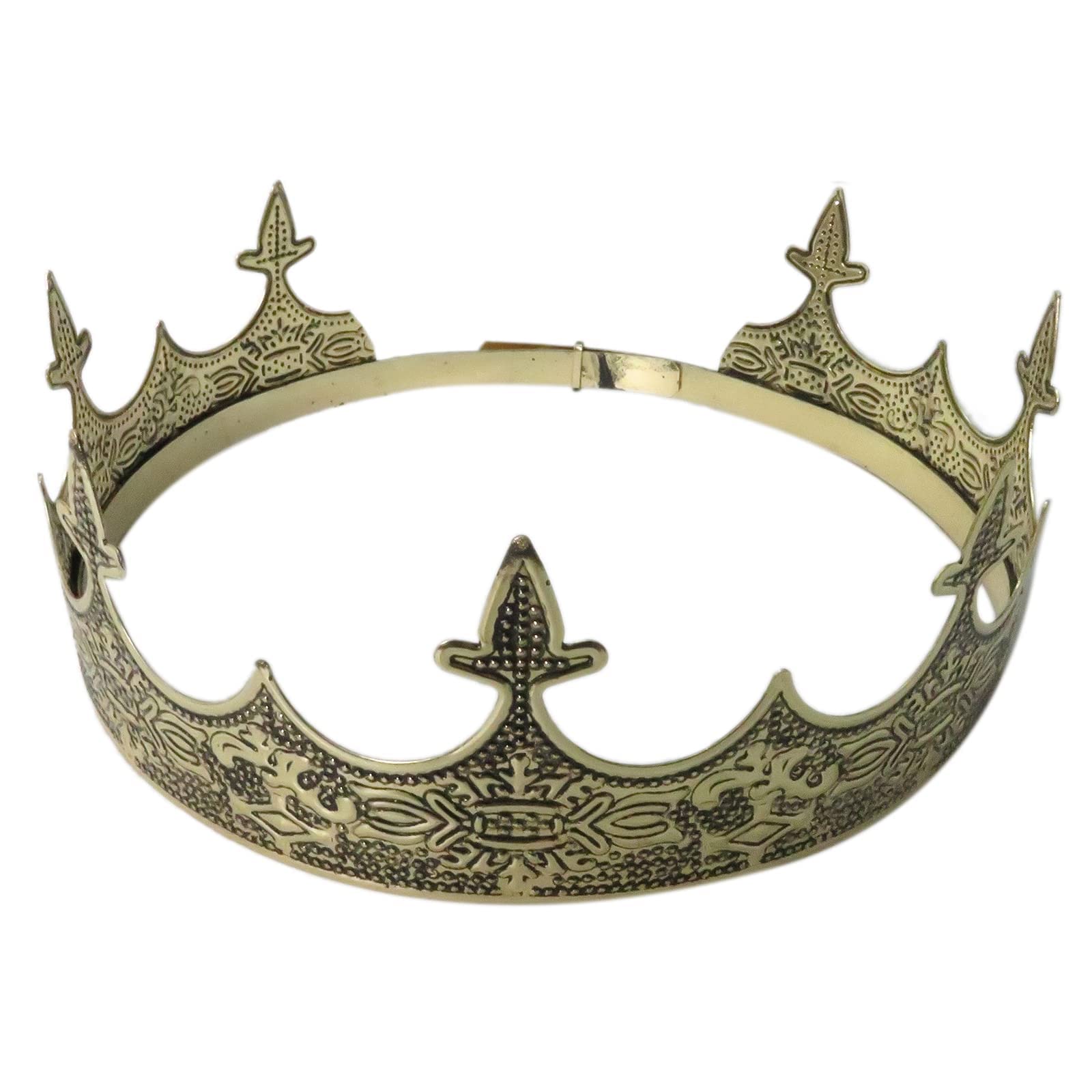 JRSMART Premium Antique Bronze King Crown - Royal Costume Accessory for Prom, Homecoming, Halloween Parties & Medieval Theme Decorations