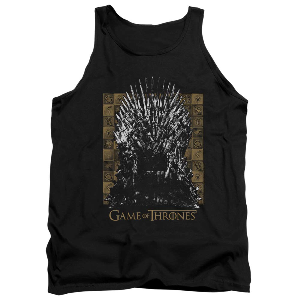 Game of Thrones Iron Throne Unisex Adult Tank Top - A Song of Ice and Fire Merchandise for Cosplay & Fan Events