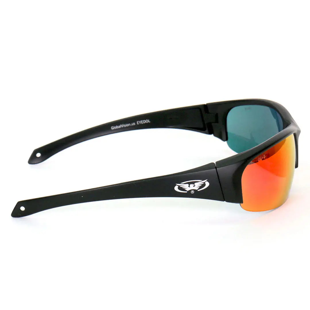 Global Vision Eyedol GT Motorcycle Sunglasses - Polarized UV Protection Goggles for Men & Women - Ideal for Riding, Cycling, and Outdoor Sports