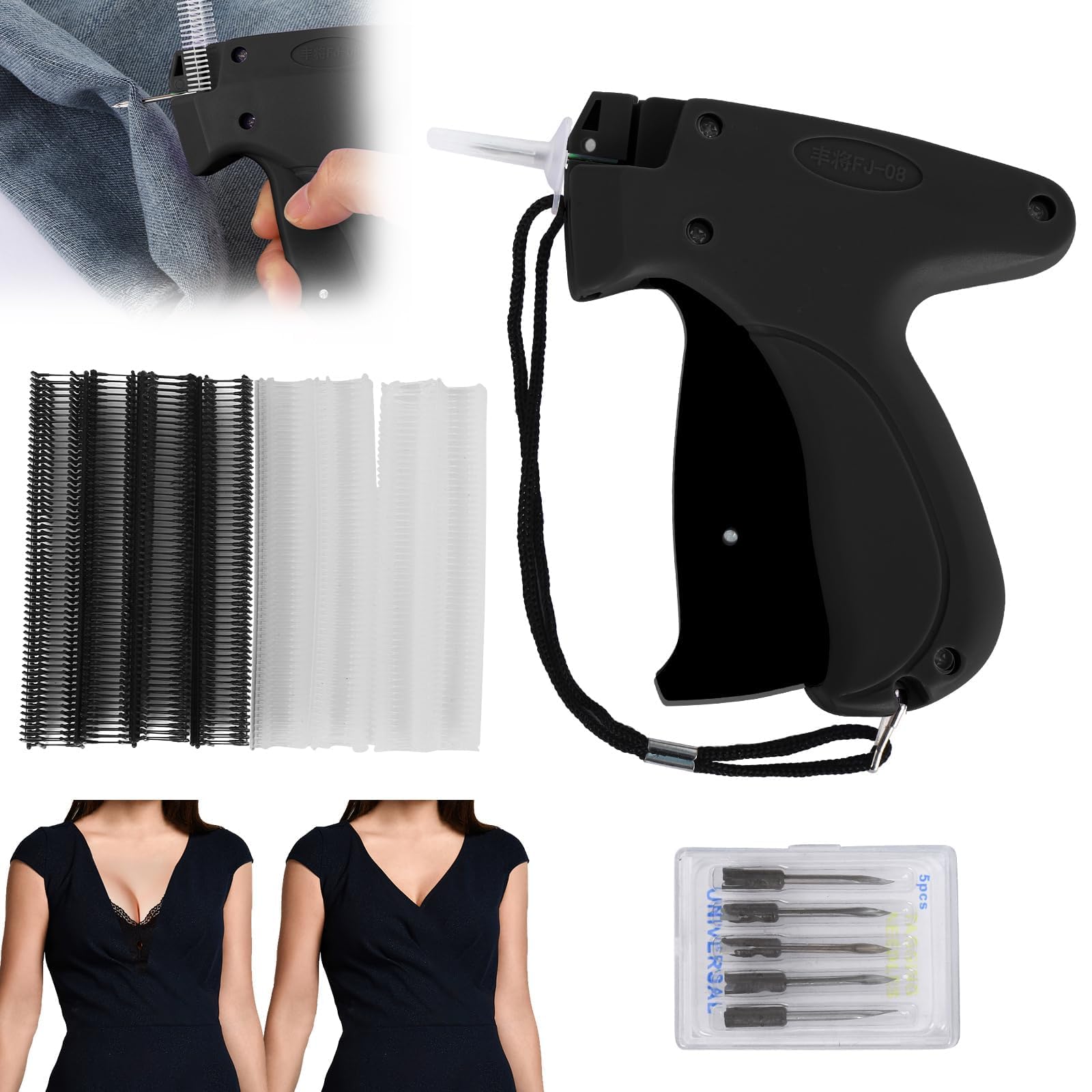 Professional Tagging Gun for Clothing - Heavy Duty Price Tagging Tool with 1000 Plastic T-Shirt Tags - Perfect for Retail Stores, Boutiques & Thrift Shops
