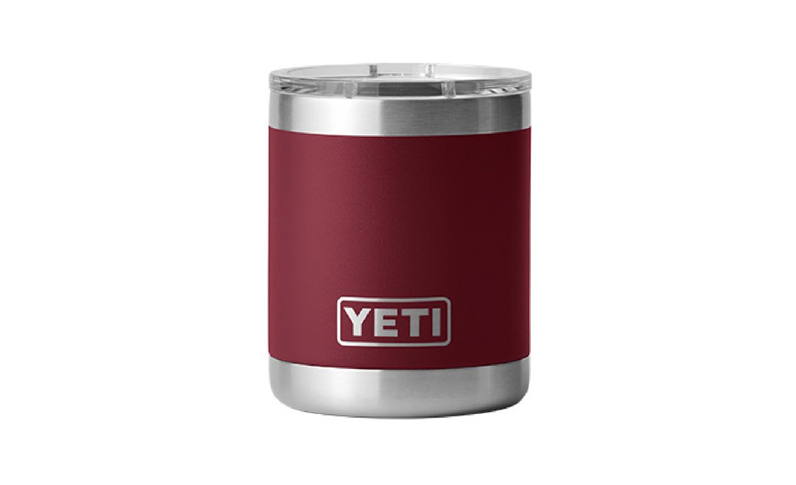 Yeti Rambler 10 Oz Lowball Tumbler with Lid - Harvest Red - Insulated Stainless Steel Cup for Whiskey, Cocktails & Hot Drinks - Perfect for Home, Office & Outdoor Use