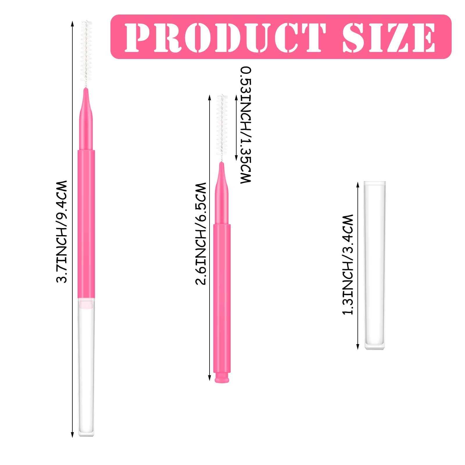 Patelai 150-Piece Micro Eyebrow Brush Set with Cap - Brow Lamination Spoolie Comb & Lift Tools for Eyelash Extensions & Eyebrow Styling (Black, Pink) | Perfect for Salon Professionals & DIY Beauty at Home