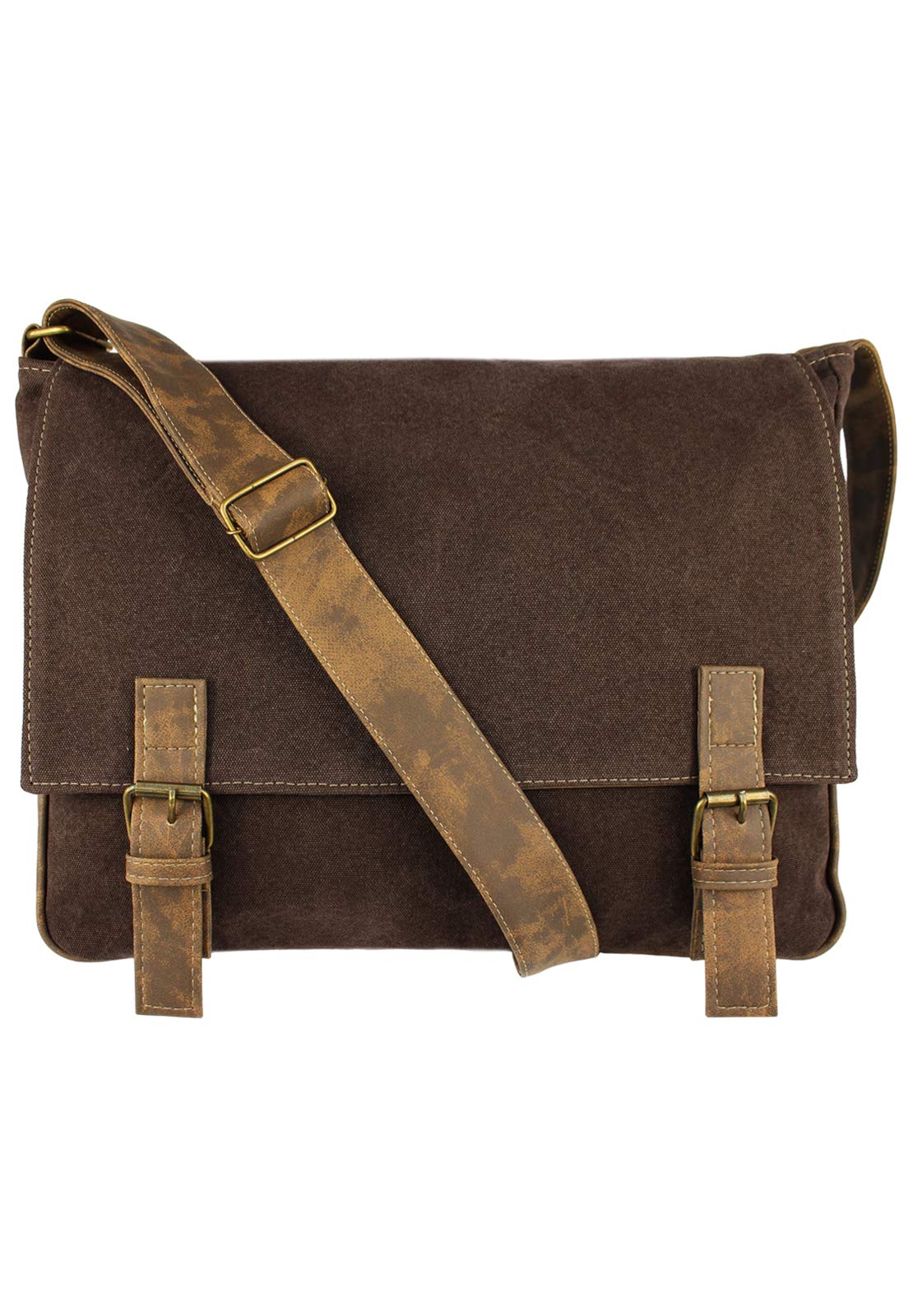 Vintage Leather Messenger Bag for Men - Large Crossbody Business Bag Fits 16 Inch Laptop - Perfect for Work, Travel & Daily Commute