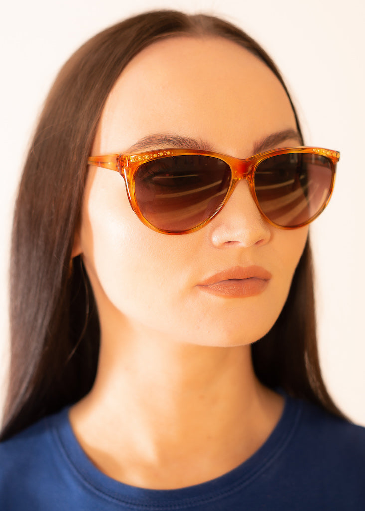 PIAVE 390 Tortoise Shell Stud Earrings for Women - Vintage Style Acetate Statement Earrings - Perfect for Parties, Weddings & Special Occasions