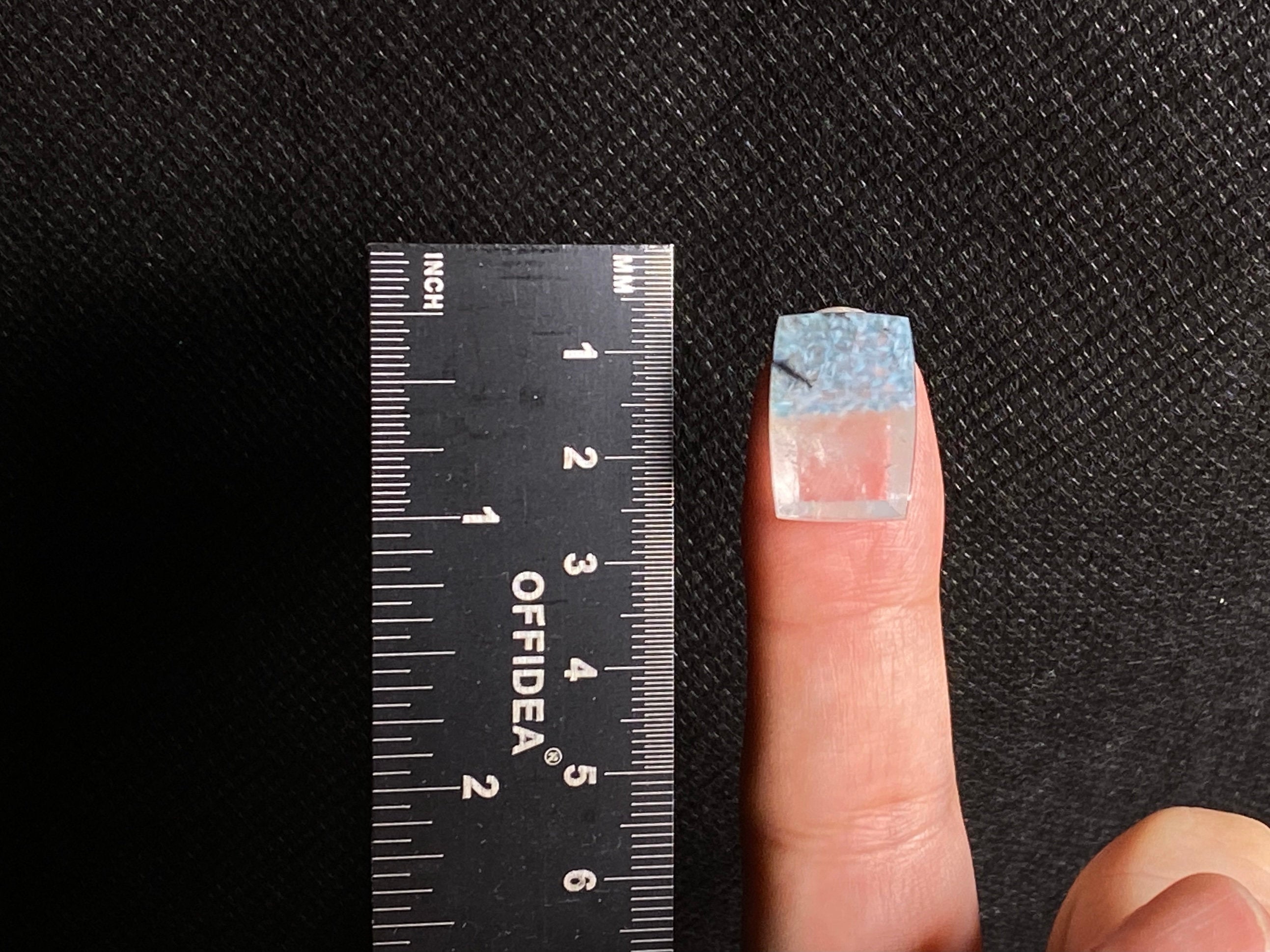 GILALITE Cabochon Gemstone - Medusa Paraiba Quartz Bicolor Rectangle for Jewelry Making (43949) | Perfect for Pendants, Rings & DIY Craft Projects