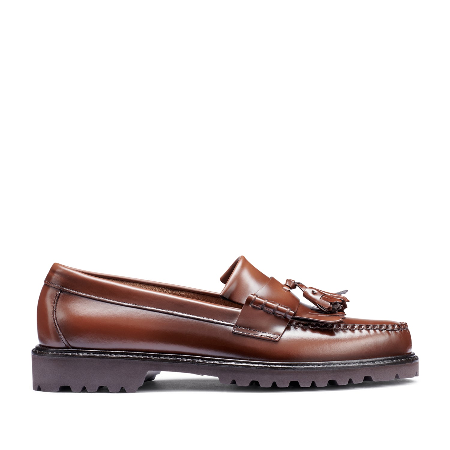 G.H. Bass Men's Layton Kilte Lug Weejun Loafers in Whiskey Brown | Classic Penny Loafers for Men | Perfect for Business Casual, Office & Everyday Wear