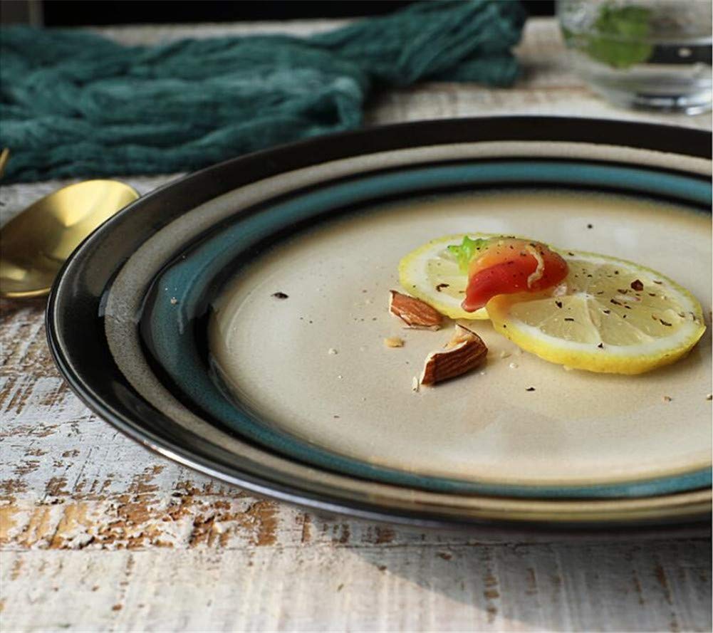 Japanese Ceramic Serving Platter - Elegant Serving Tray & Dish Plate for Mixing Fruit, Salad, Snacks & Soup - Perfect for Dinner Parties, Entertaining & Home Decor