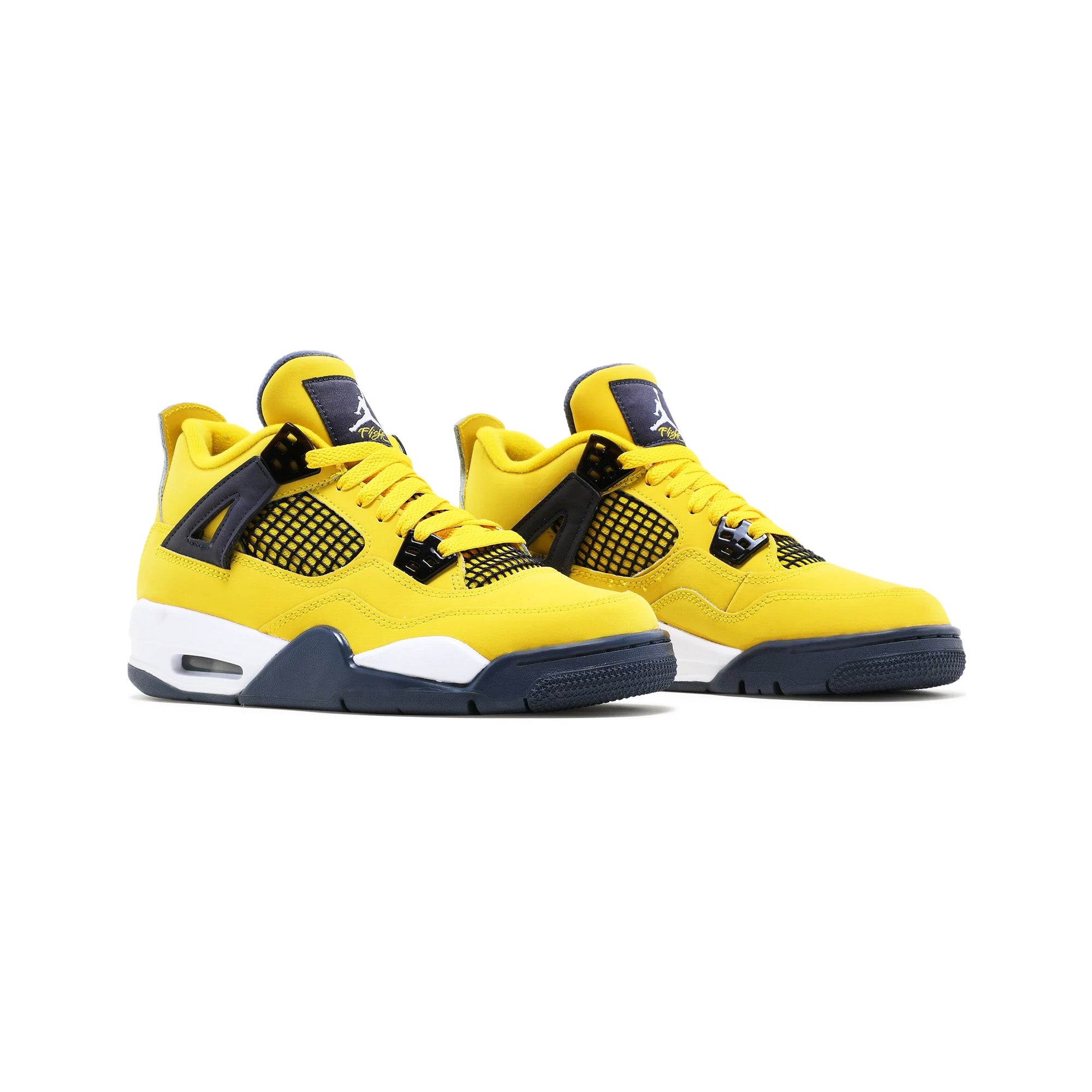 Air Jordan 4 Retro 'Lightning' GS Sneakers (2021 Release) - Comfortable Basketball Shoes for Women & Girls - Perfect for Streetwear, Gym & Casual Outfits