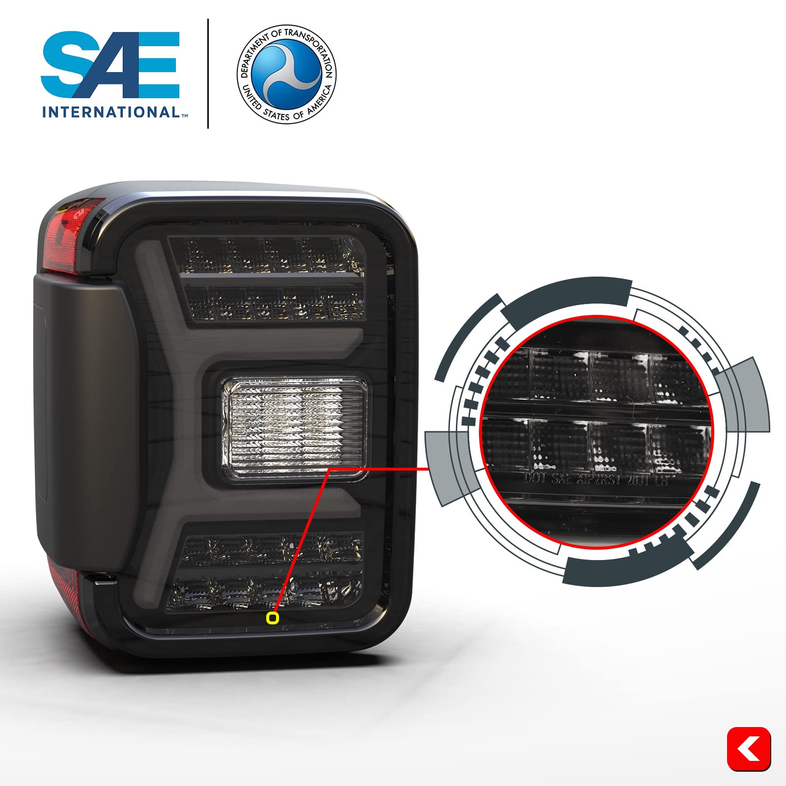 LED Tail Lights for Jeep Gladiator 2019-2025 - Sequential Turn Signal Smoke Lens Tail Lamp Assembly Replacement Accessories | Upgrade Your JT's Style & Safety for Night Driving & Off-Road Adventures