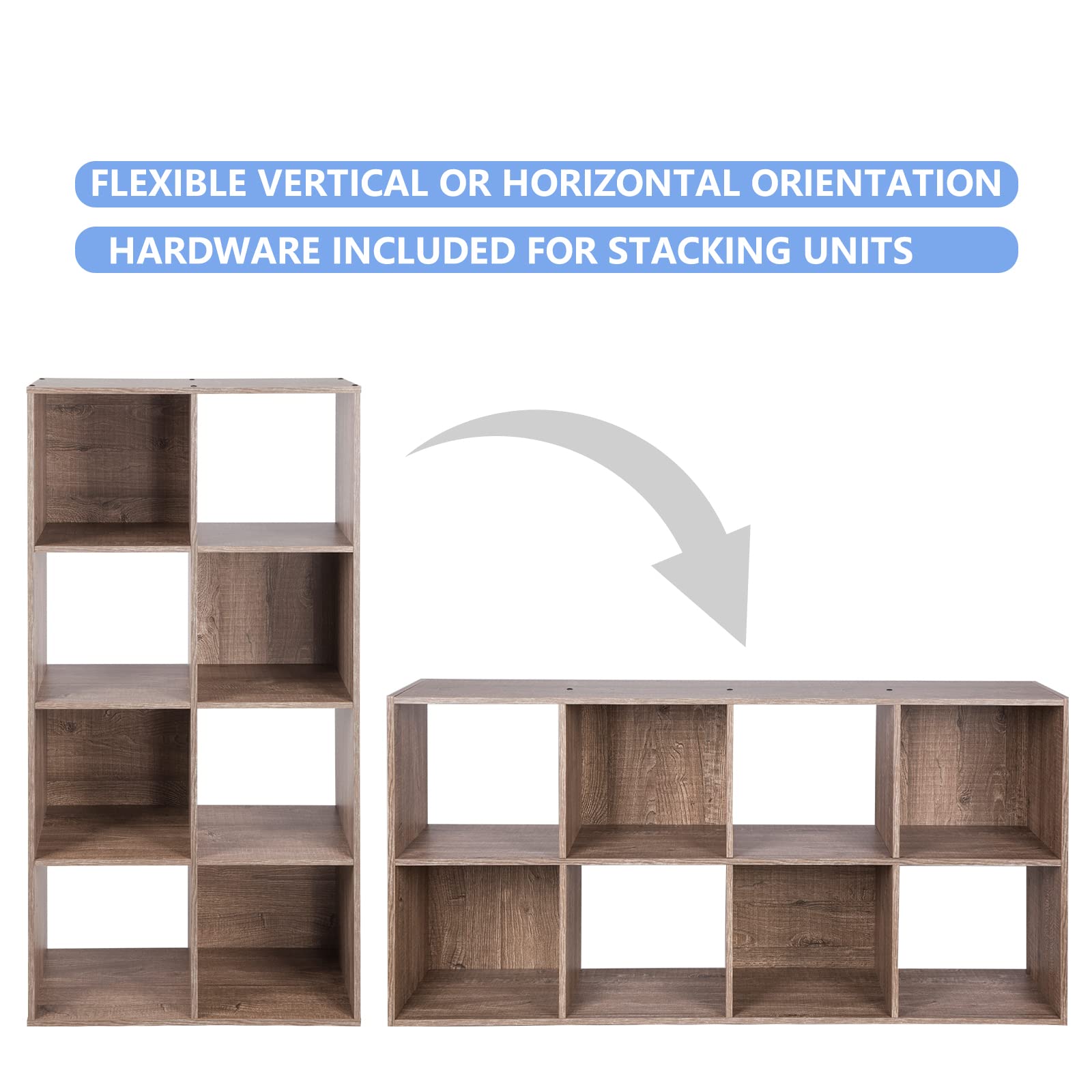 8-Cube Storage Organizer Cabinet with 11