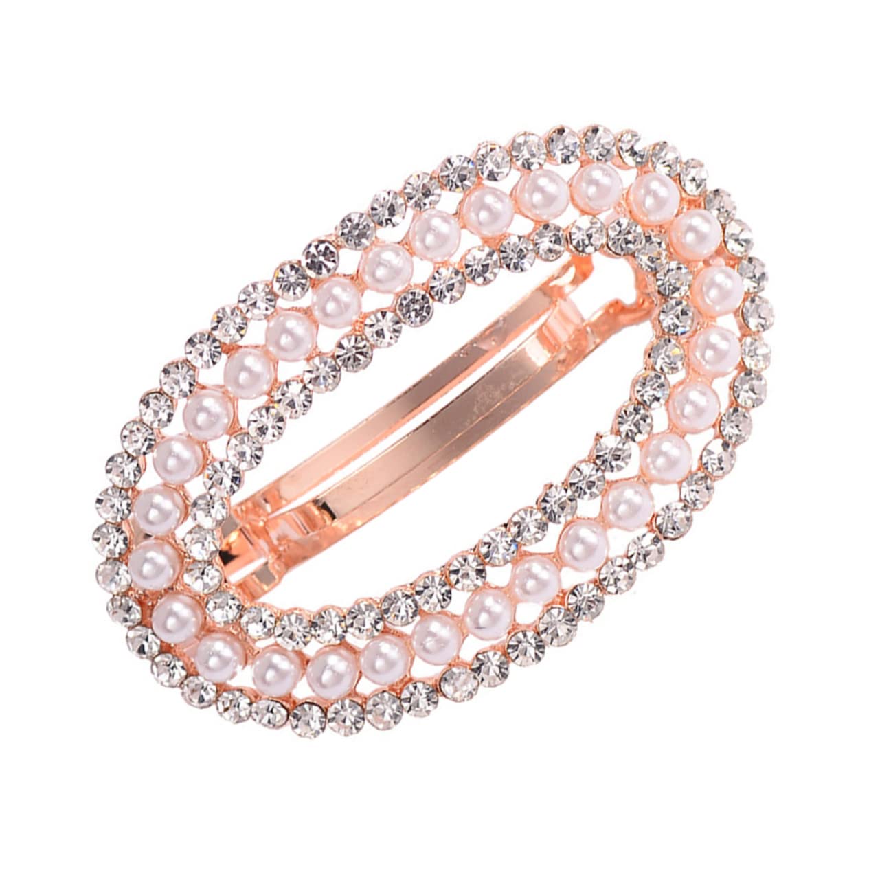 FOMIYES Rhinestone Snap Hair Clips for Women - Elegant Crystal Wedding Hairpins, Pearl Barrettes & Ponytail Clips - Perfect for Bridal, Prom, Party & Everyday Hairstyles