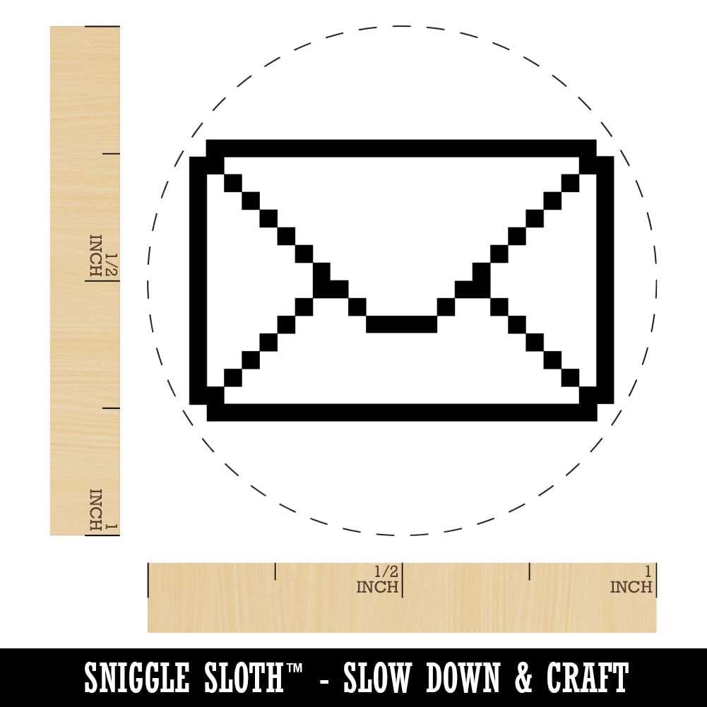 Pixel Self-Inking Stamp 1 Inch - Red Ink for Crafts & Planners