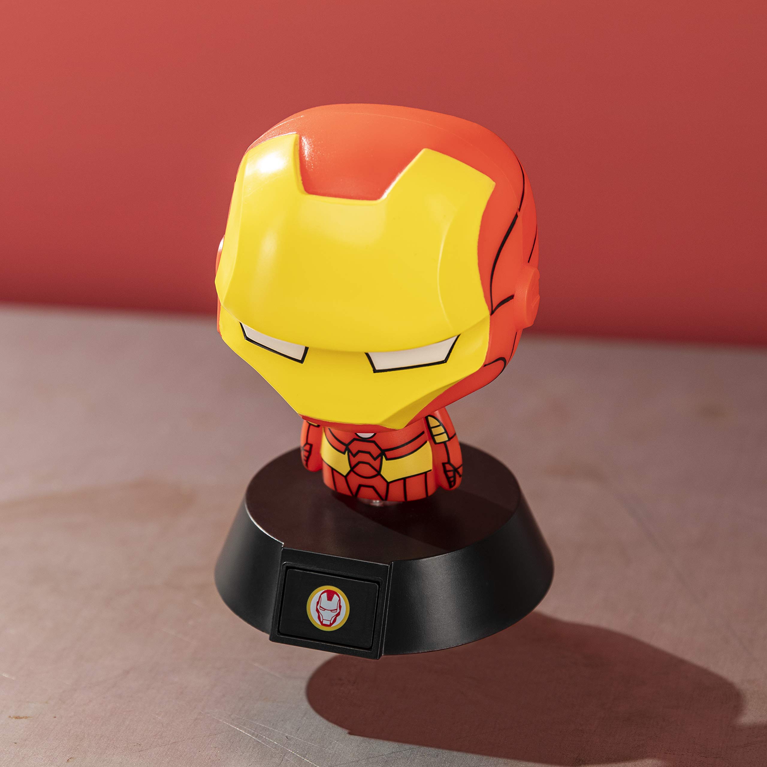 Official Disney Marvel Avengers Iron Man Icon Light - LED Desk Lamp for Home, Office & Gaming Room Decor - Collectible Superhero Merchandise