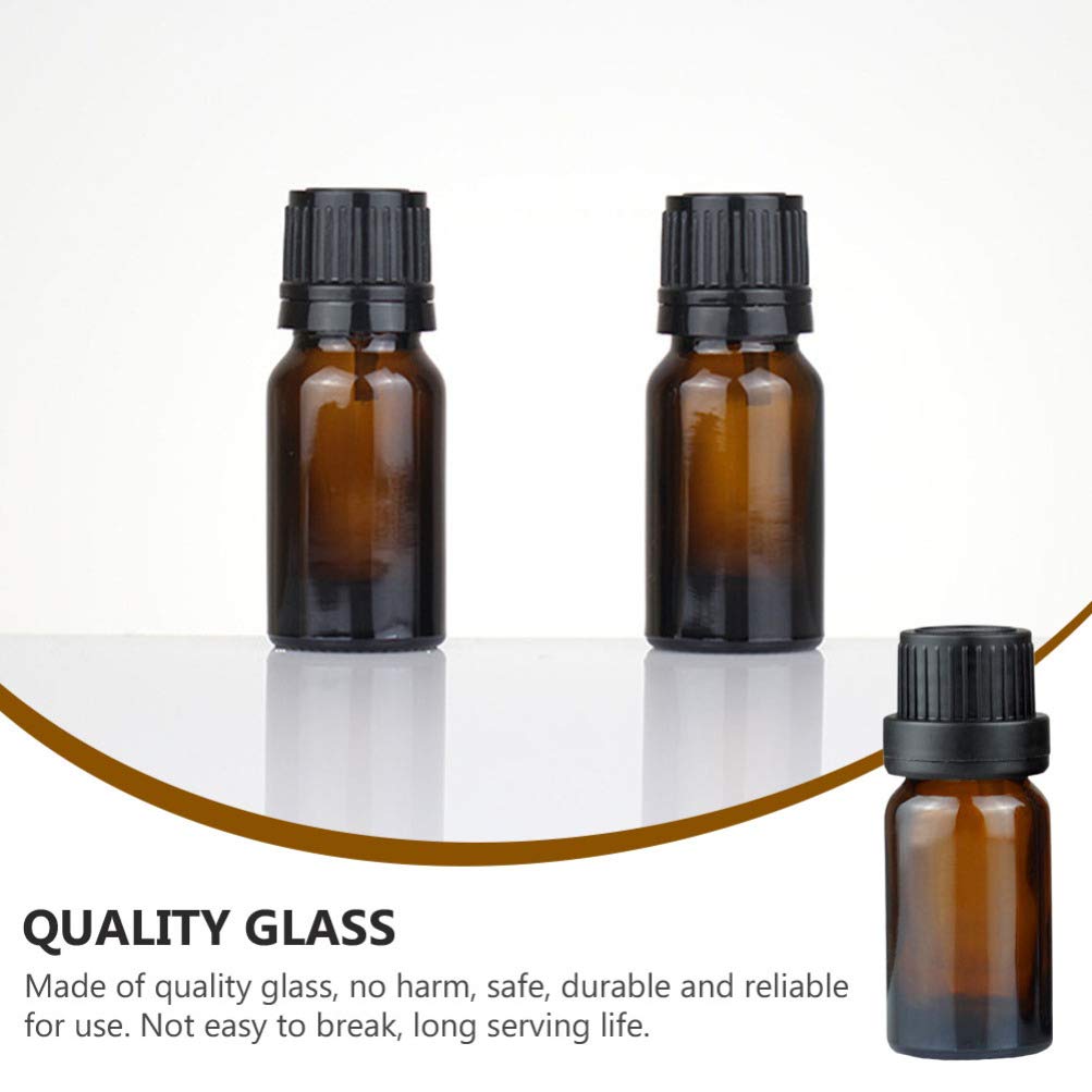 HEALLILY 20 Pack Amber Glass Essential Oil Bottles with Dropper - 5ml Empty Cosmetic Bottles for DIY Essential Oils, Perfume, Makeup & Skincare - Perfect for Aromatherapy, Travel & Gift Packaging
